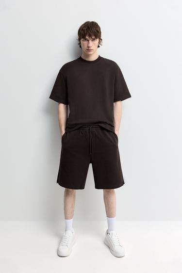 Tracksuit Bermuda shorts — DARK BROWN 5