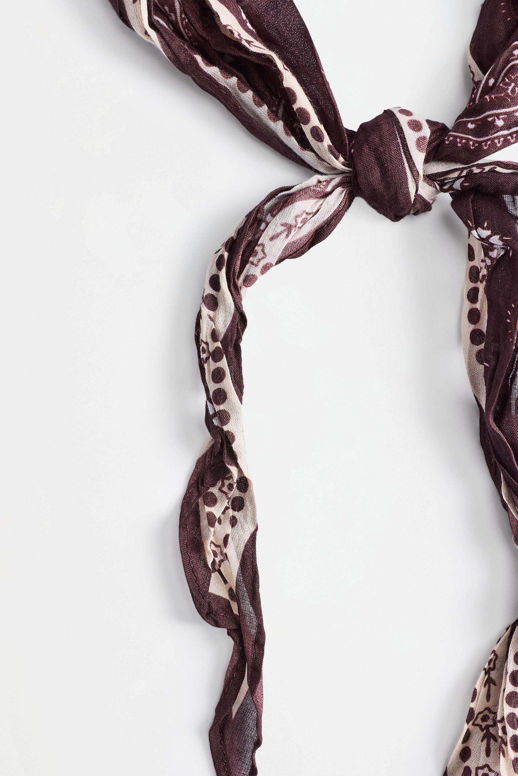 Paisley print bandana — DARK BROWN