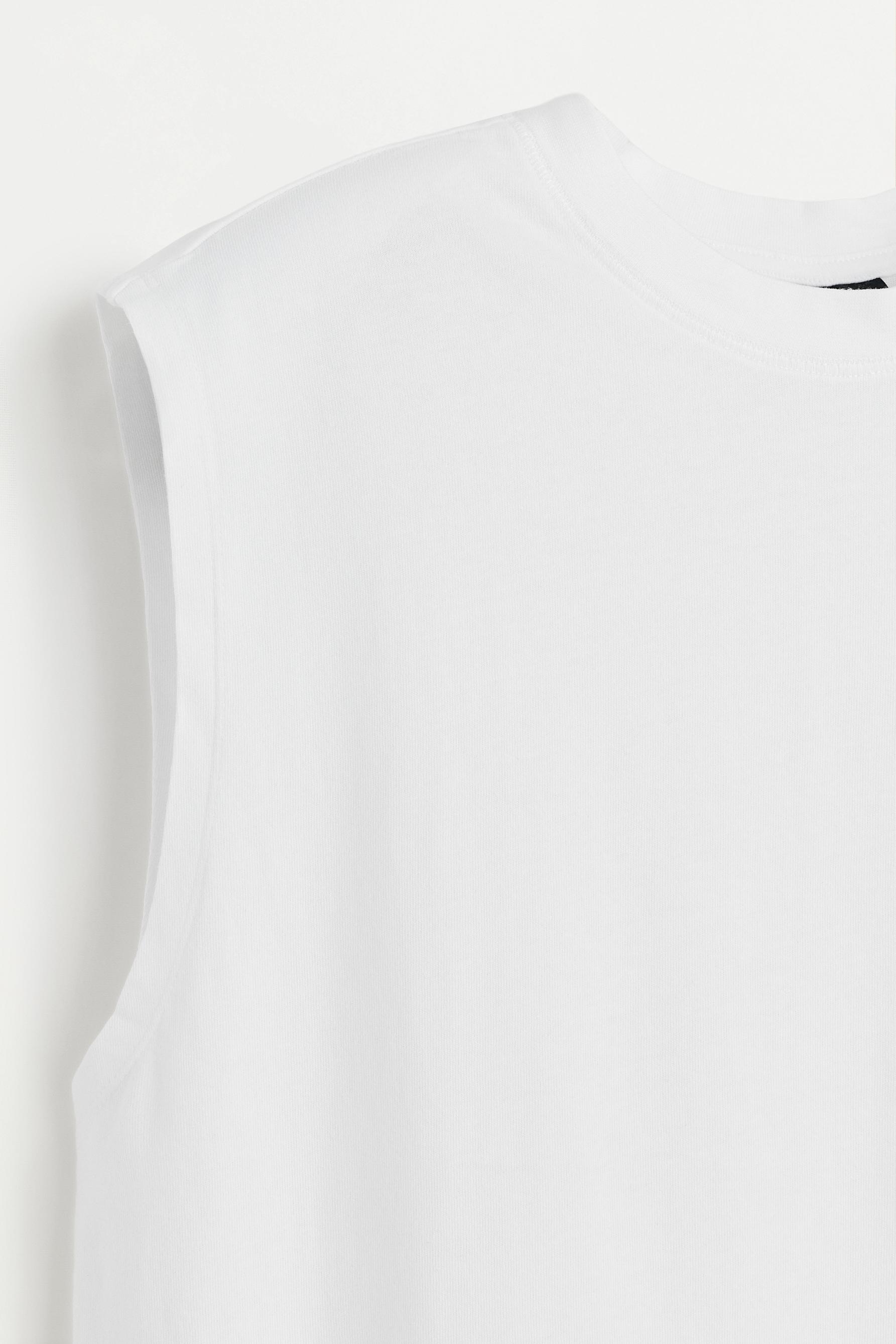 Faded-effect sleeveless T-shirt — OFF WHITE