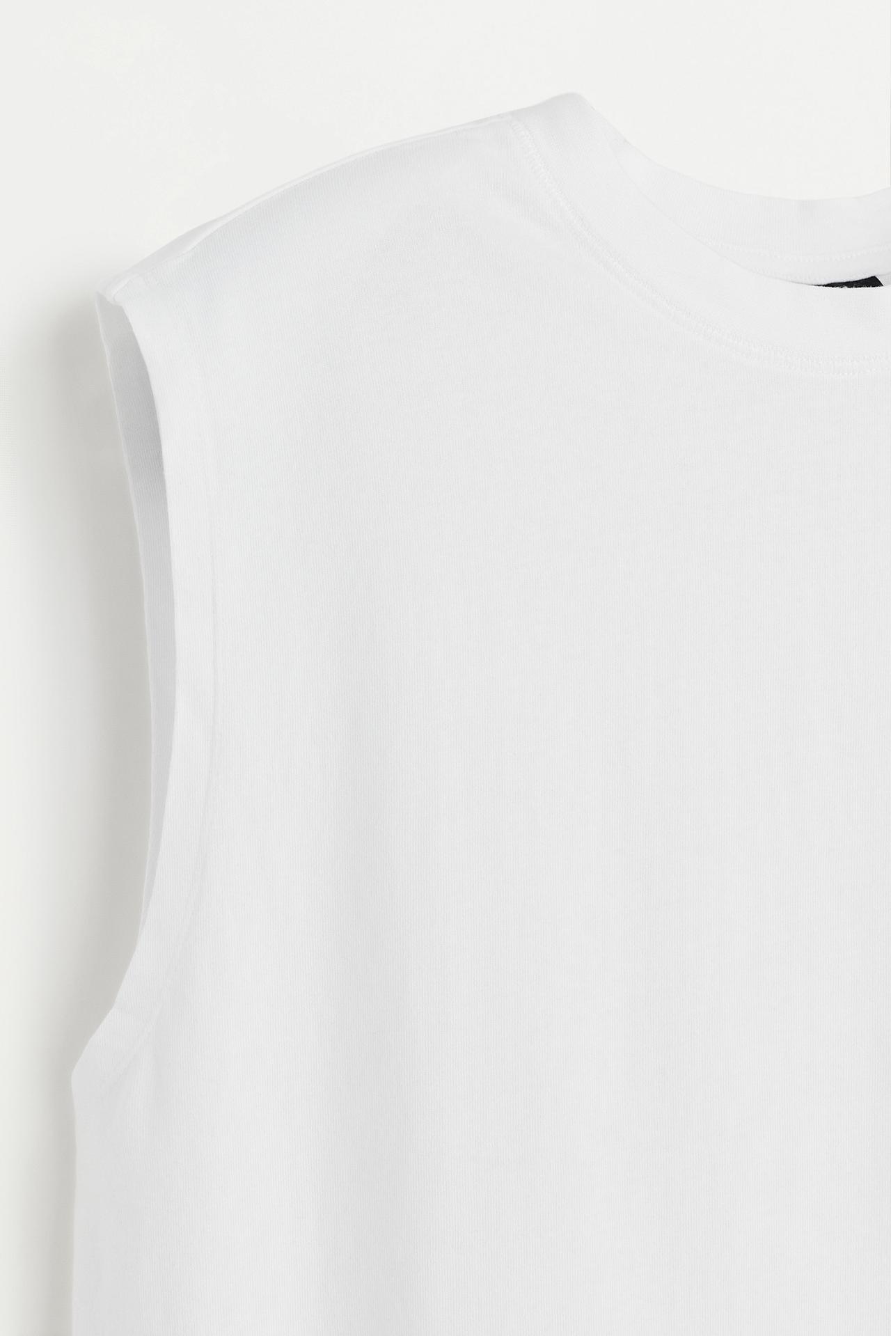 Faded-effect sleeveless T-shirt — OFF WHITE