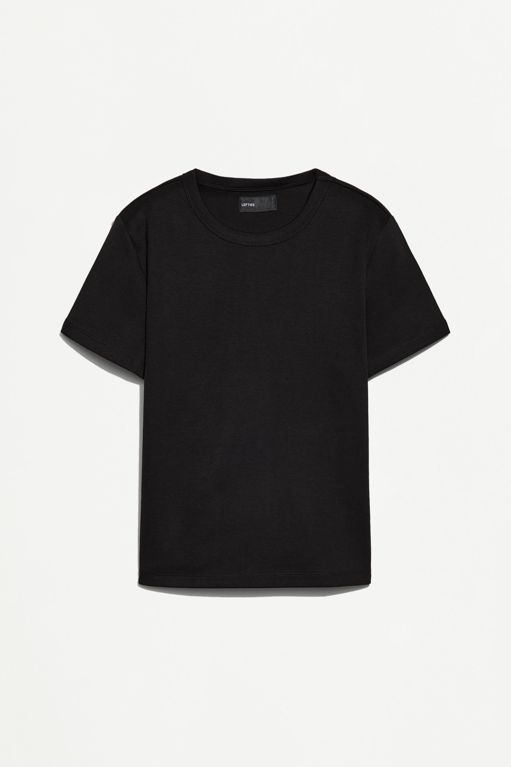 Basic short sleeve T-shirt — BLACK
