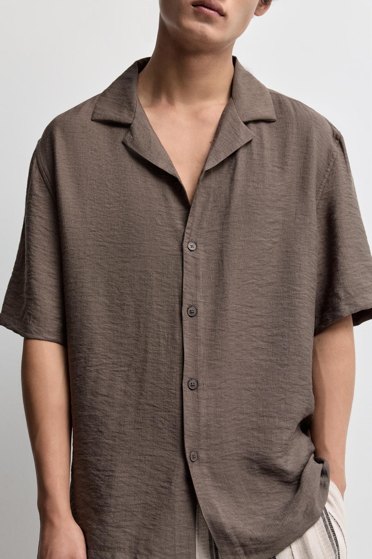 Flowing shirt — BROWN