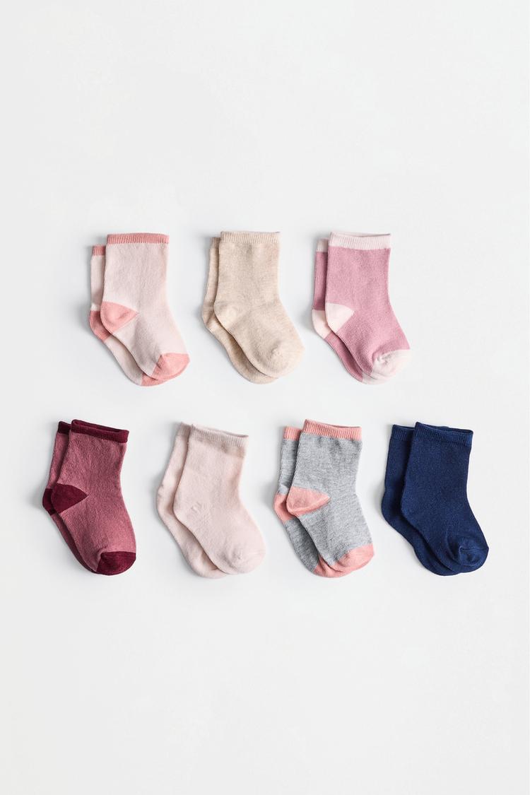 Long socks (7-pack) — PINK