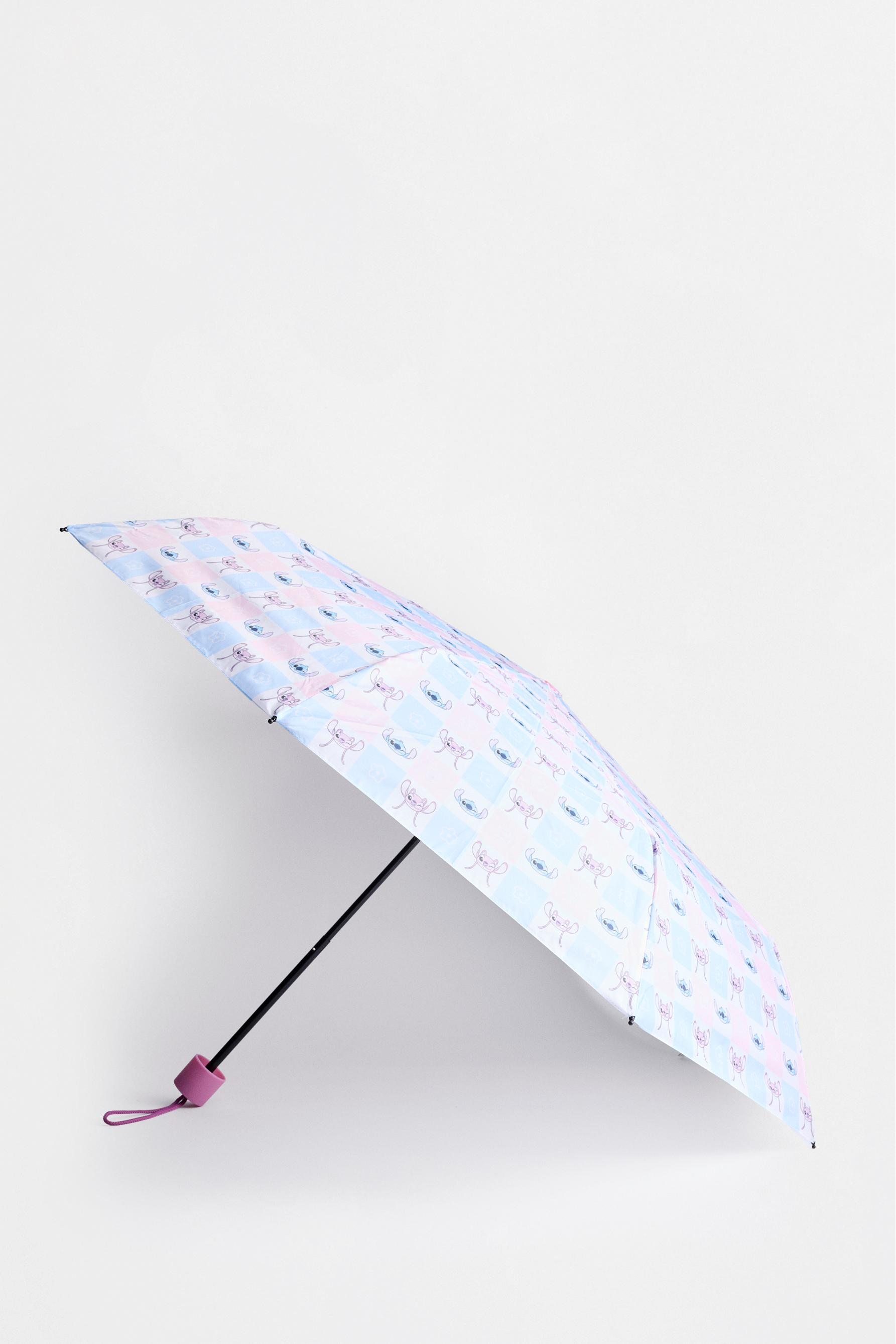 Stitch & Angel ©Disney foldable umbrella — PINK/WHITE