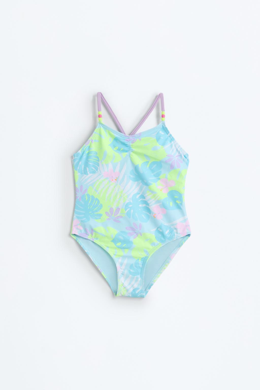 Beaded floral swimsuit