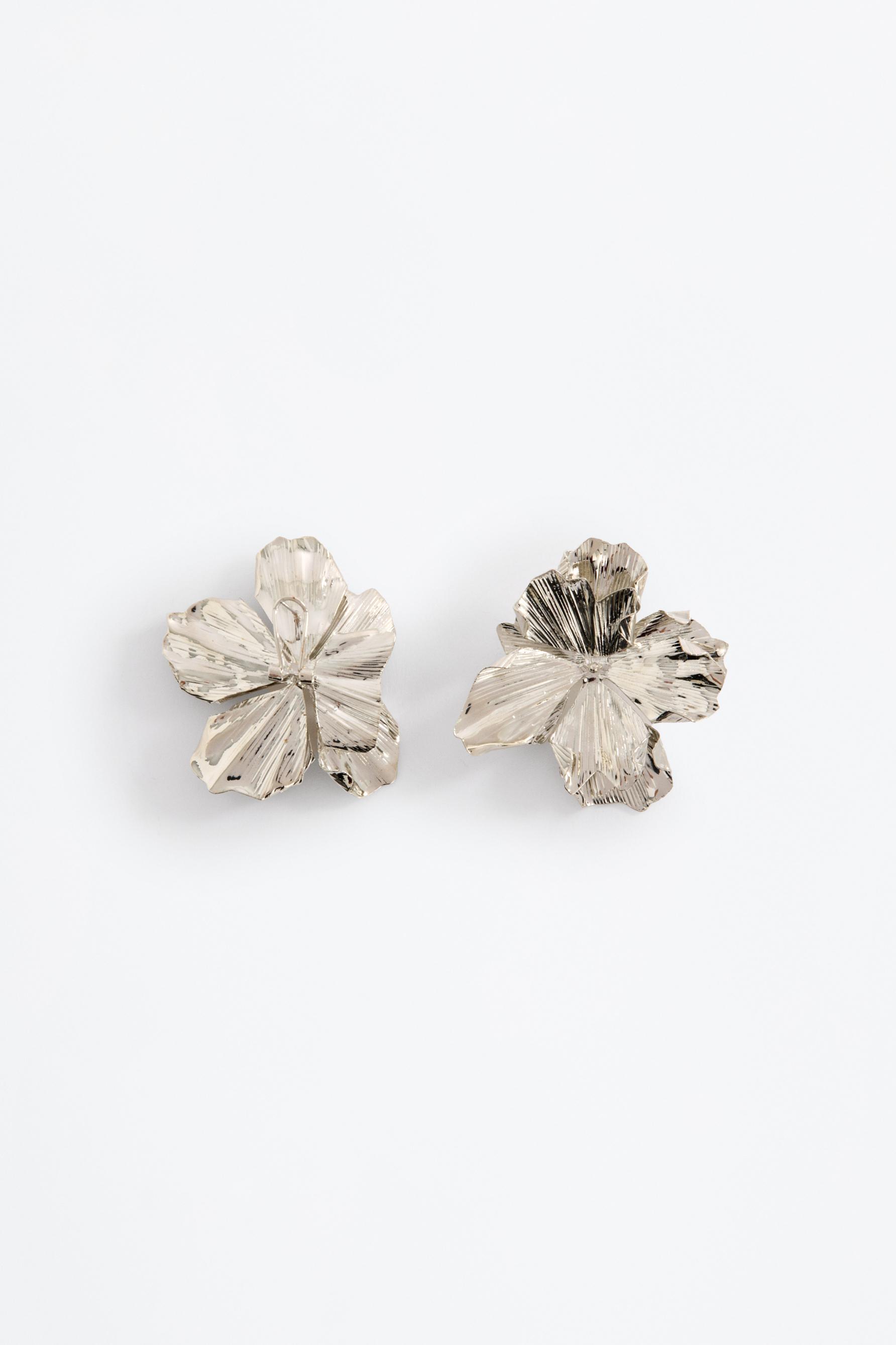 Flower earrings — SILVER