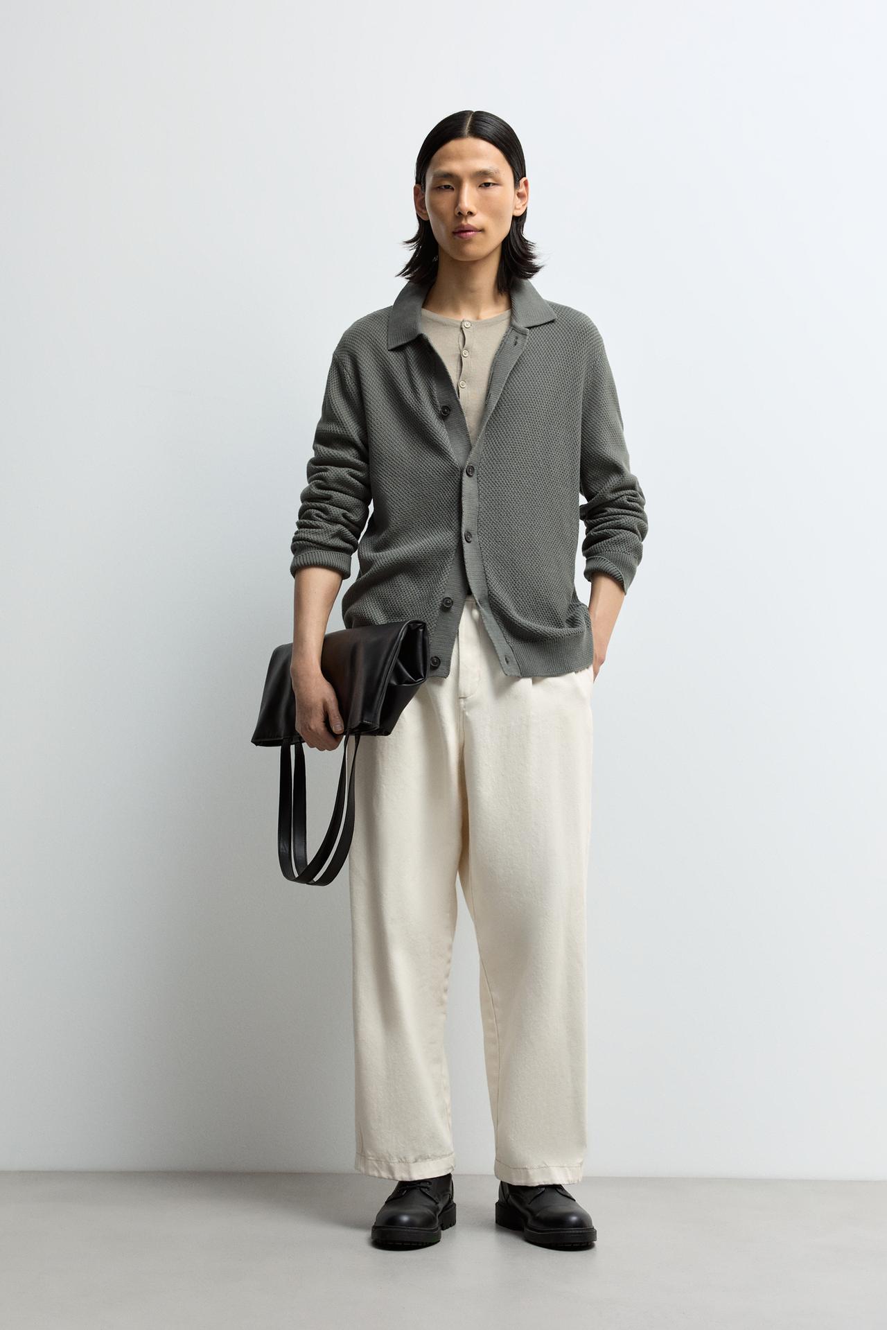 Button cardigan — DARK GREEN