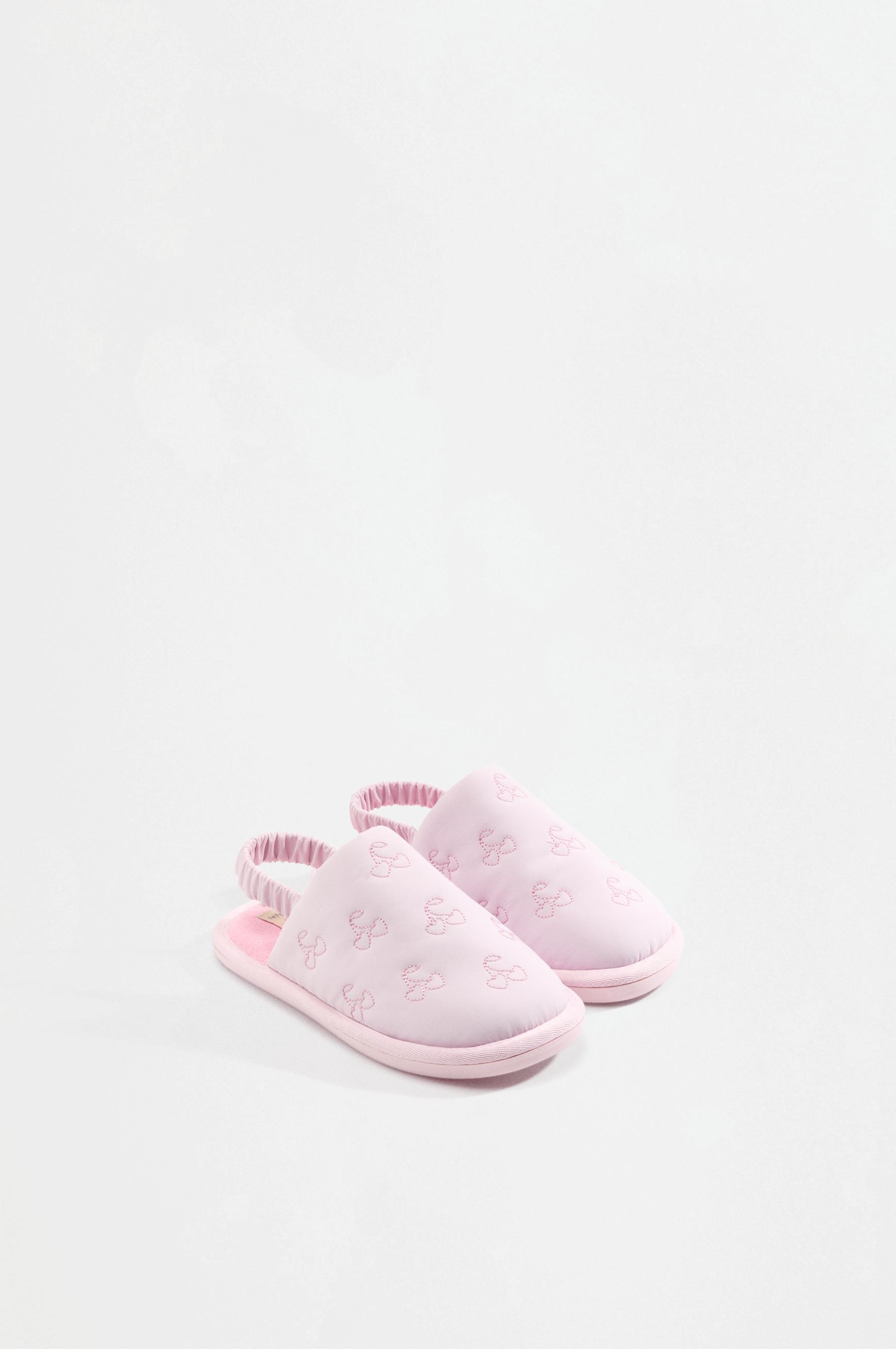 Open-back house slippers — PALE PINK