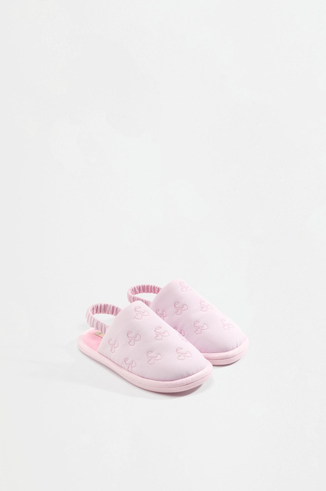 Open-back house slippers — PALE PINK