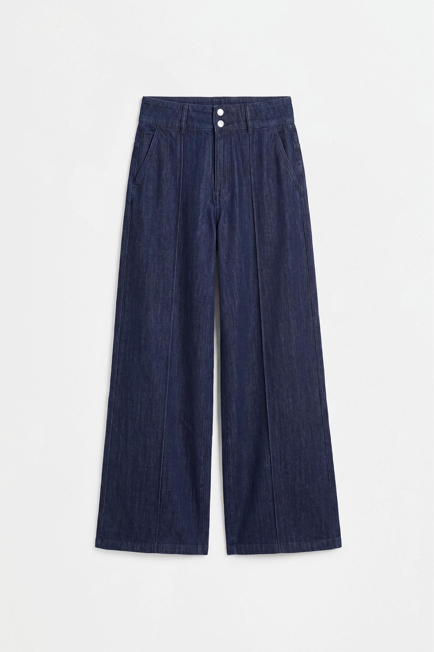 Indigo wide-leg jeans — NAVY