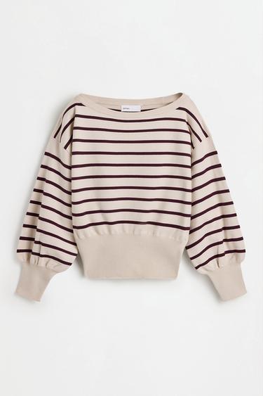 Off-the-shoulder knit sweater — ECRU/BEIGE 6