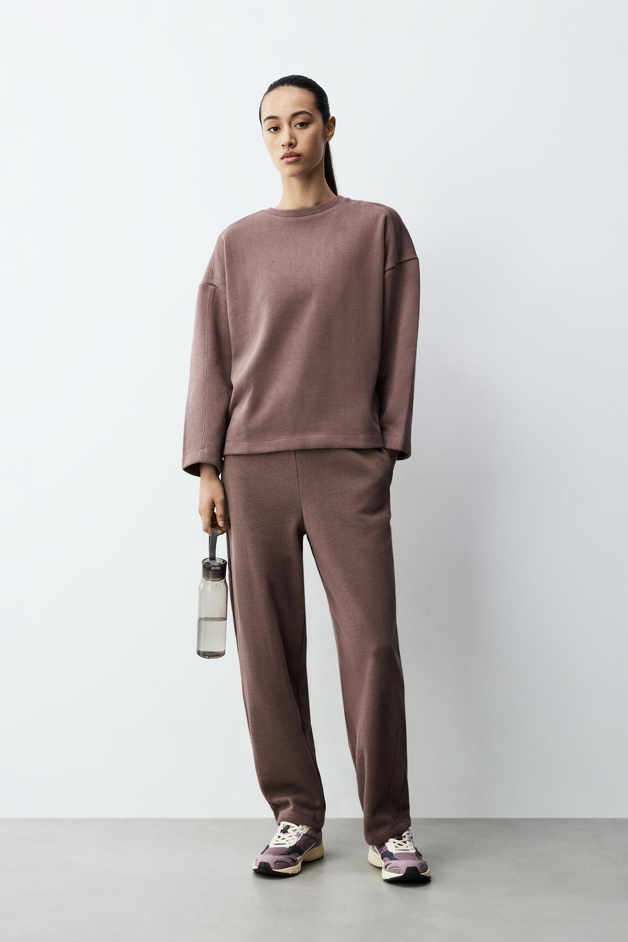 Loungewear sweatshirt — TAUPE BROWN