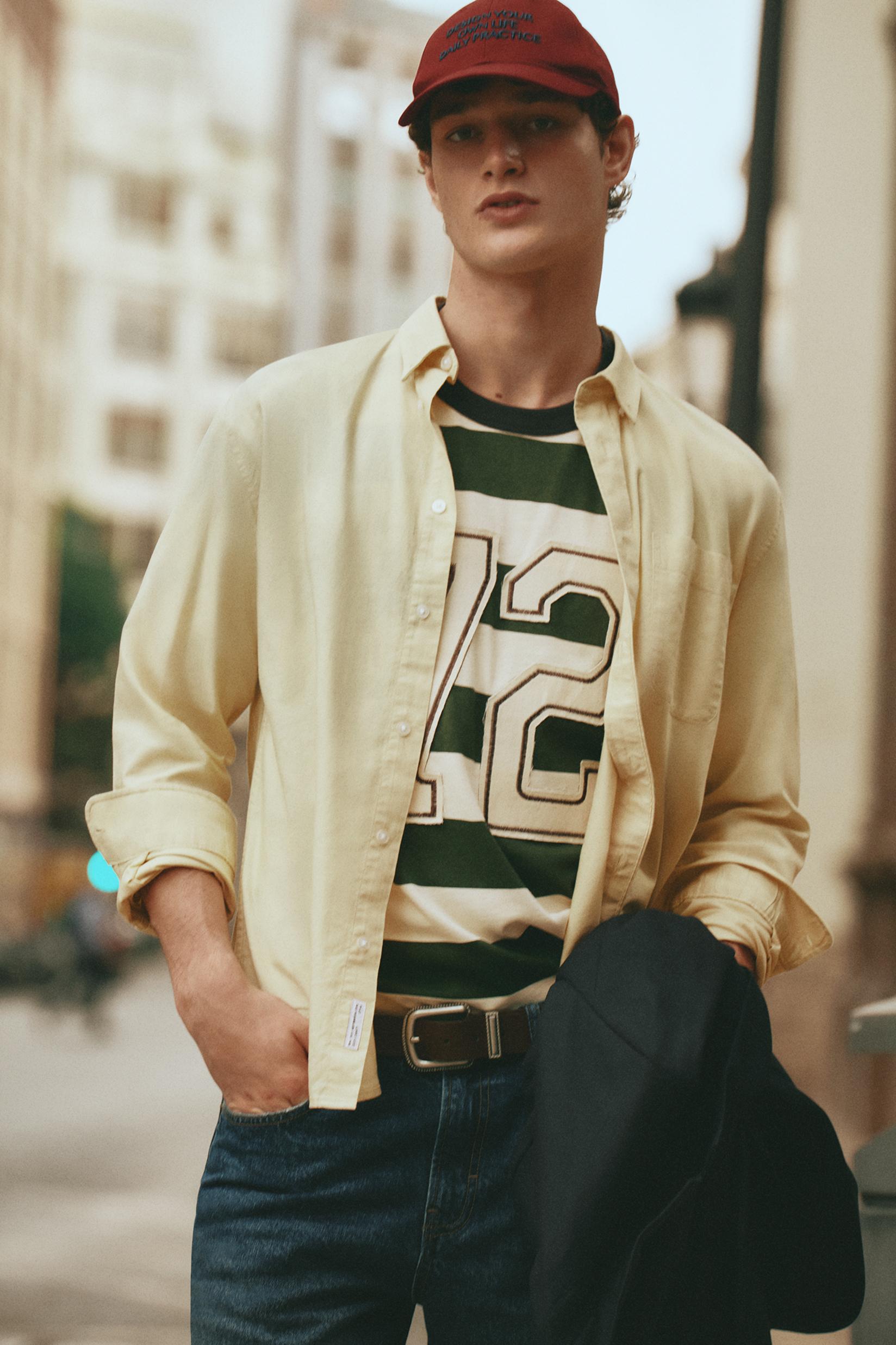 Striped T-shirt with patch — BUTTER