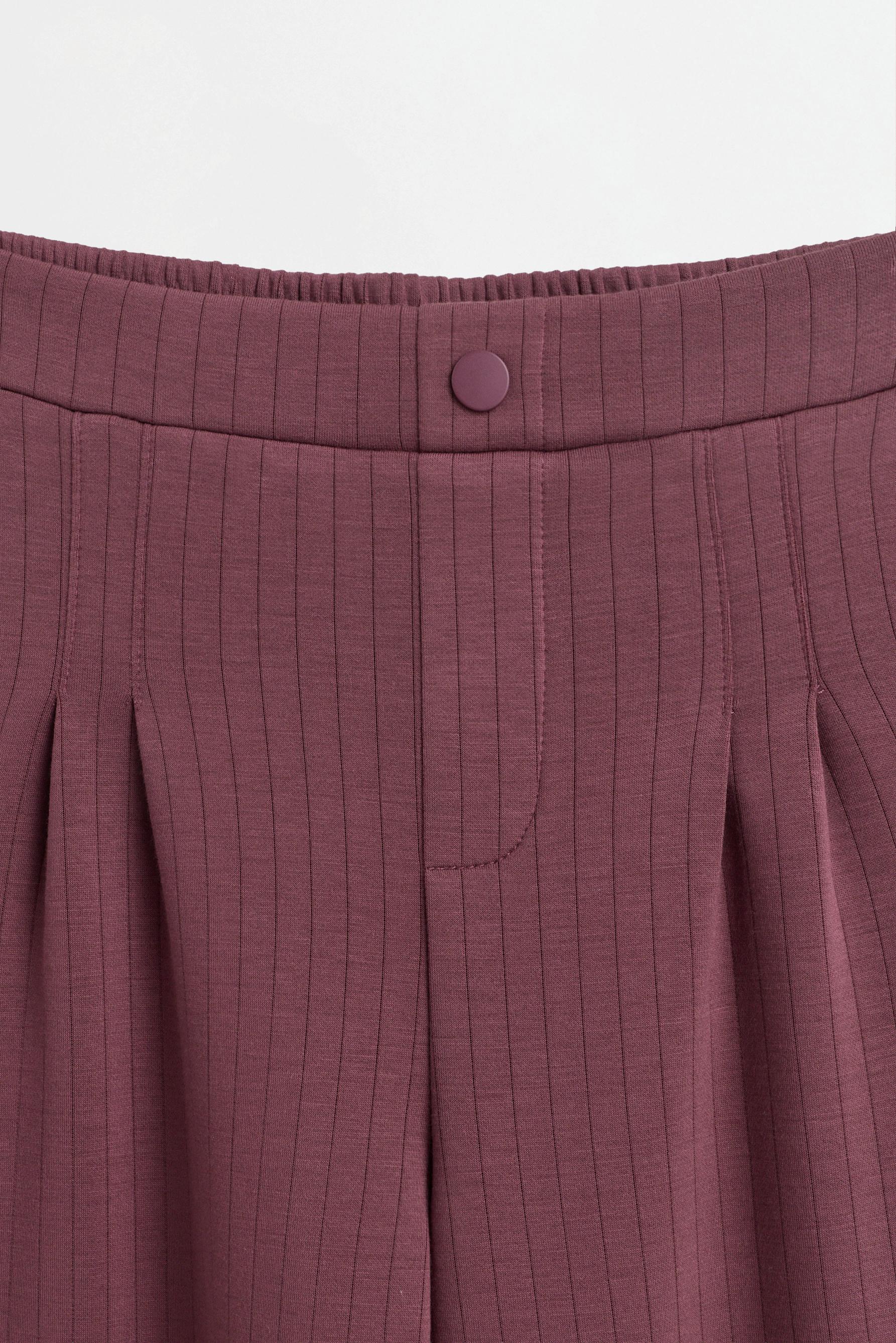 Ribbed straight-leg trousers — REDDISH