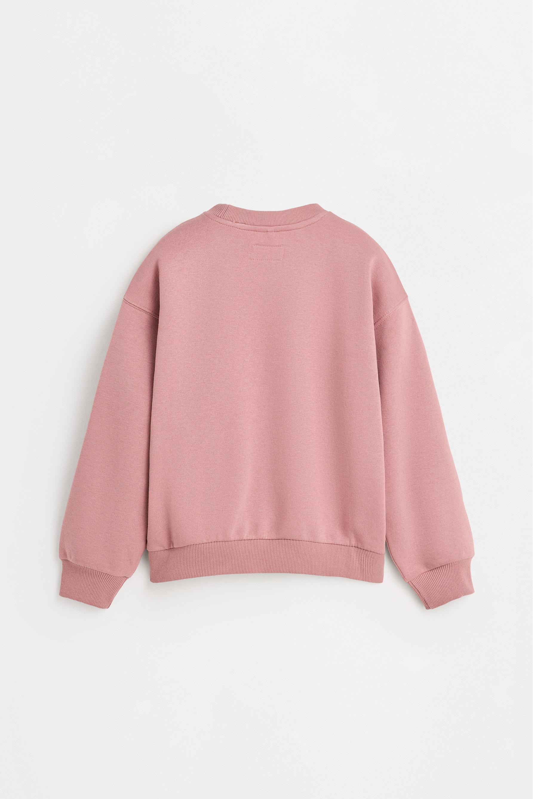 Plain plush sweatshirt — ROSE PINK