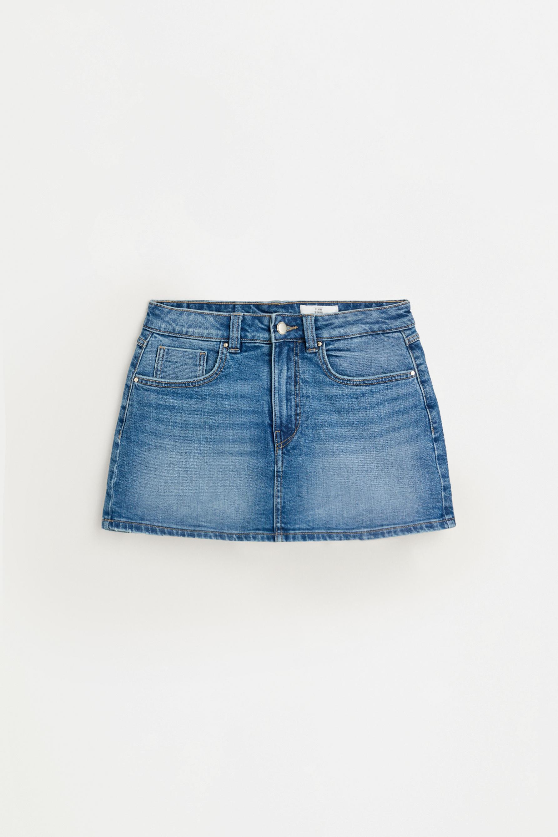 Denim skort — INDIGO