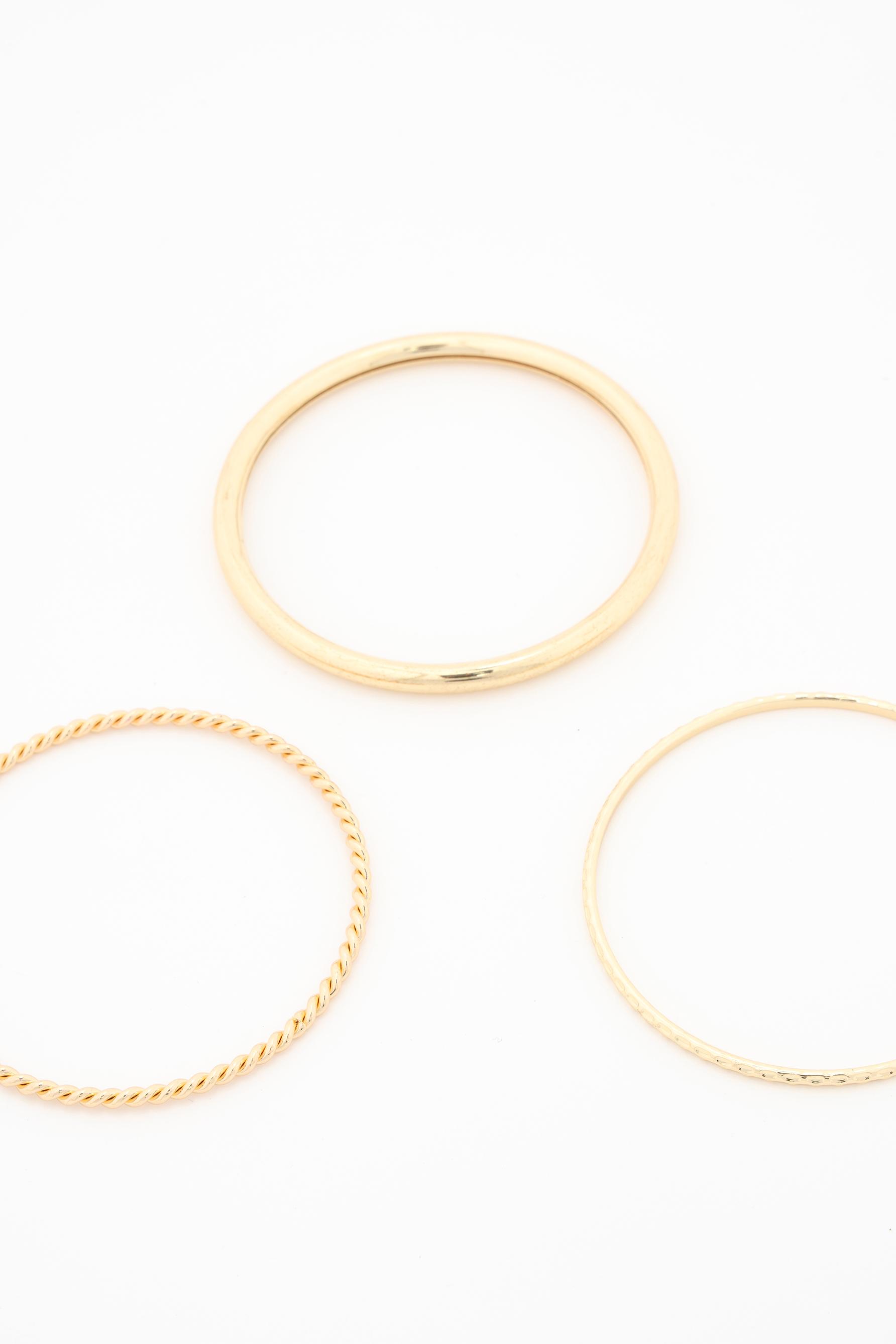Pack of 5 metallic bracelets — GOLD