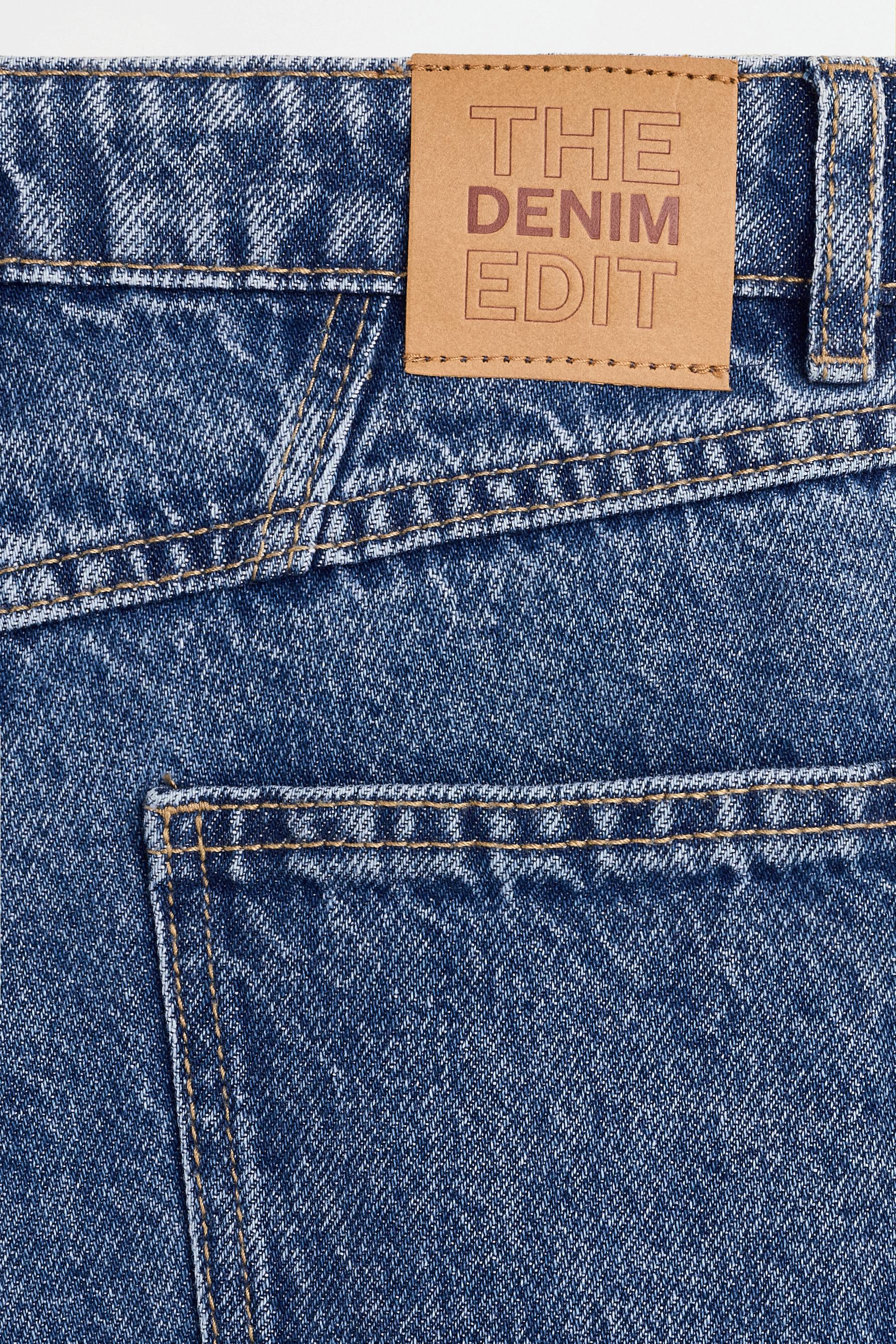 Wide-leg jeans with rhinestones — DARK BLUE