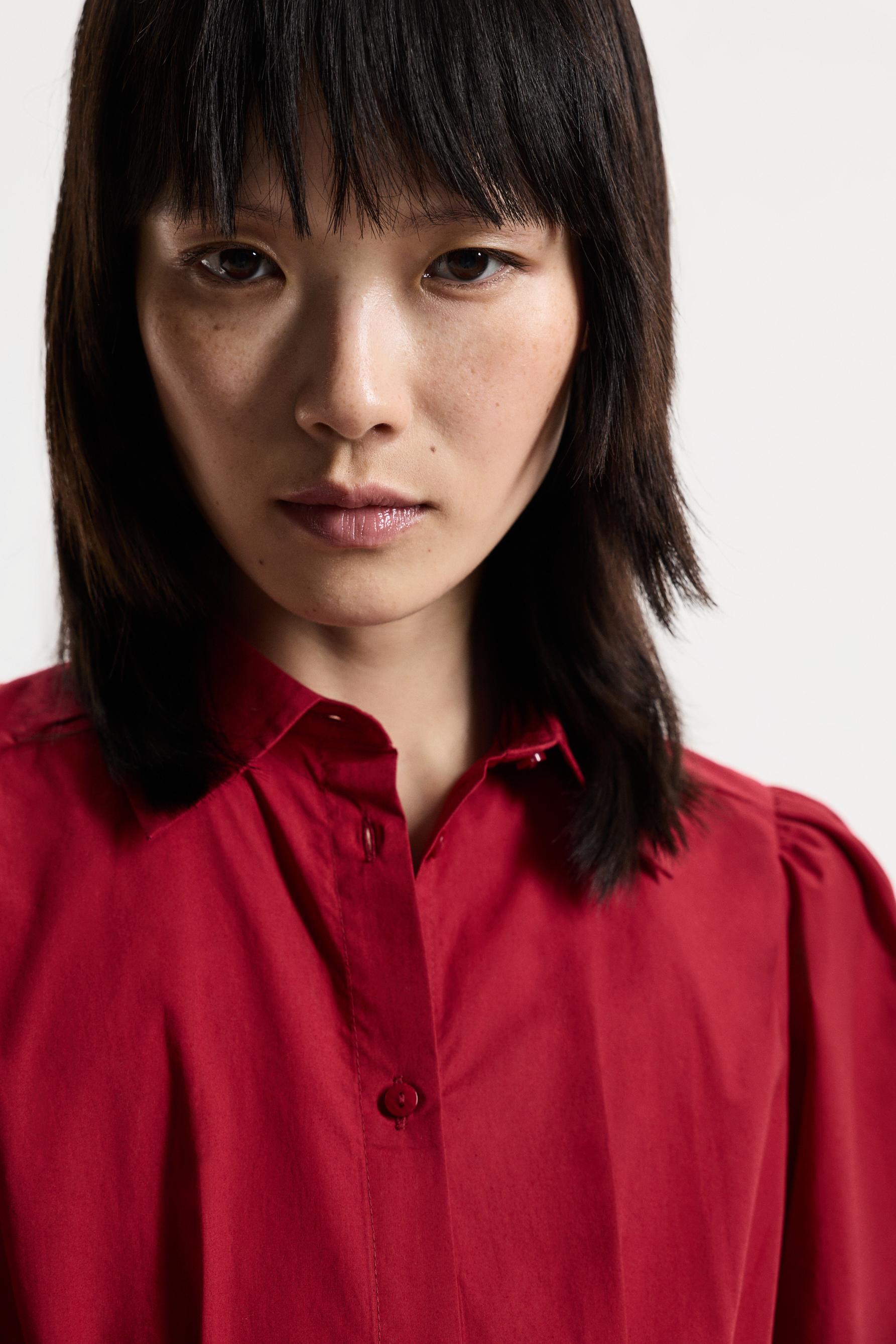 Midi shirt dress — DARK PINK