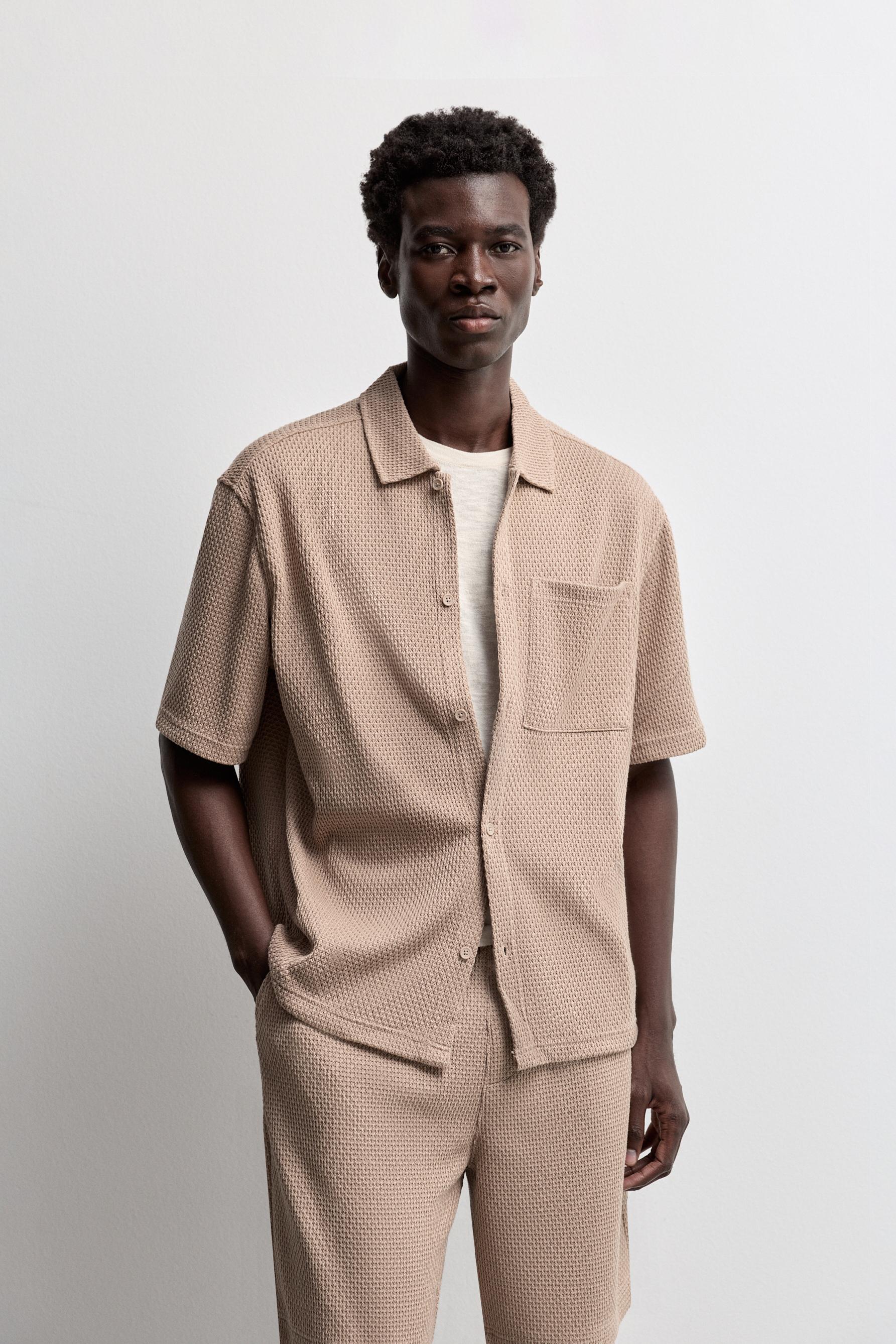 Waffle texture shirt — YARN