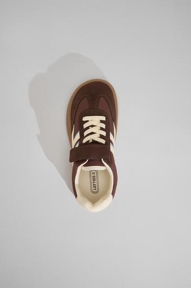 Barefoot mixed-material sneakers — BROWN 5