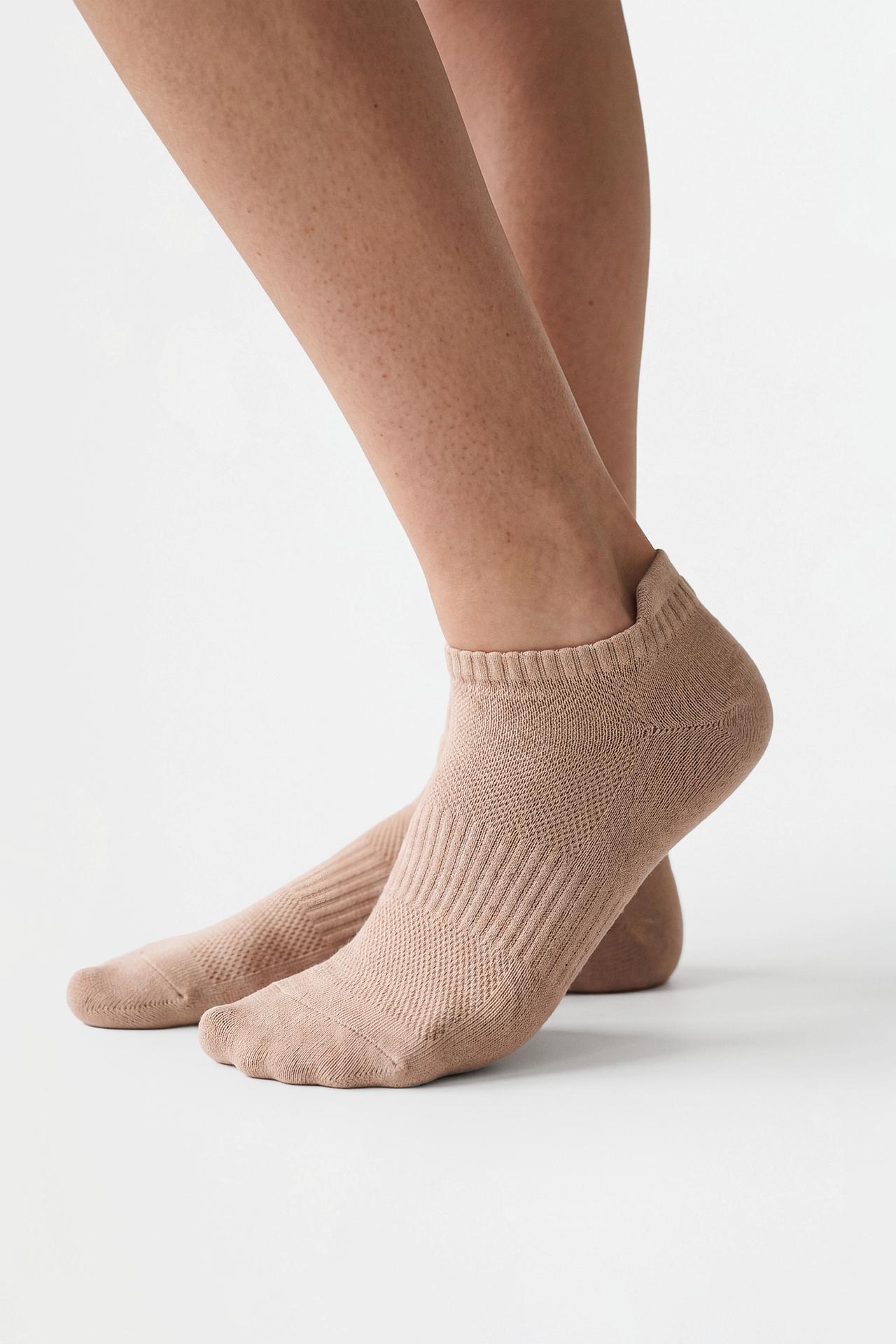 Sports ankle socks (5-pack) — CHOCOLATE