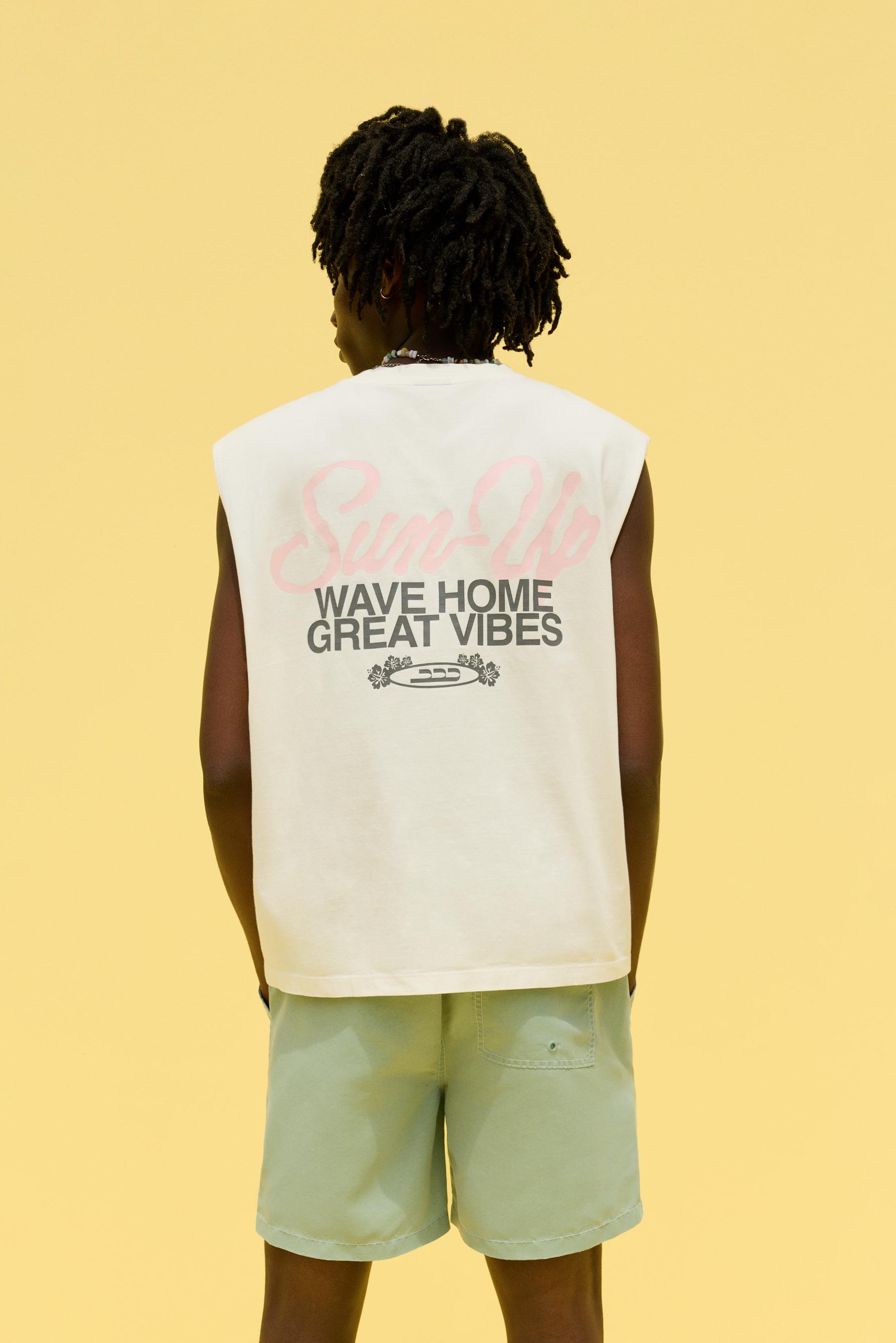 Printed tank top — OFF WHITE