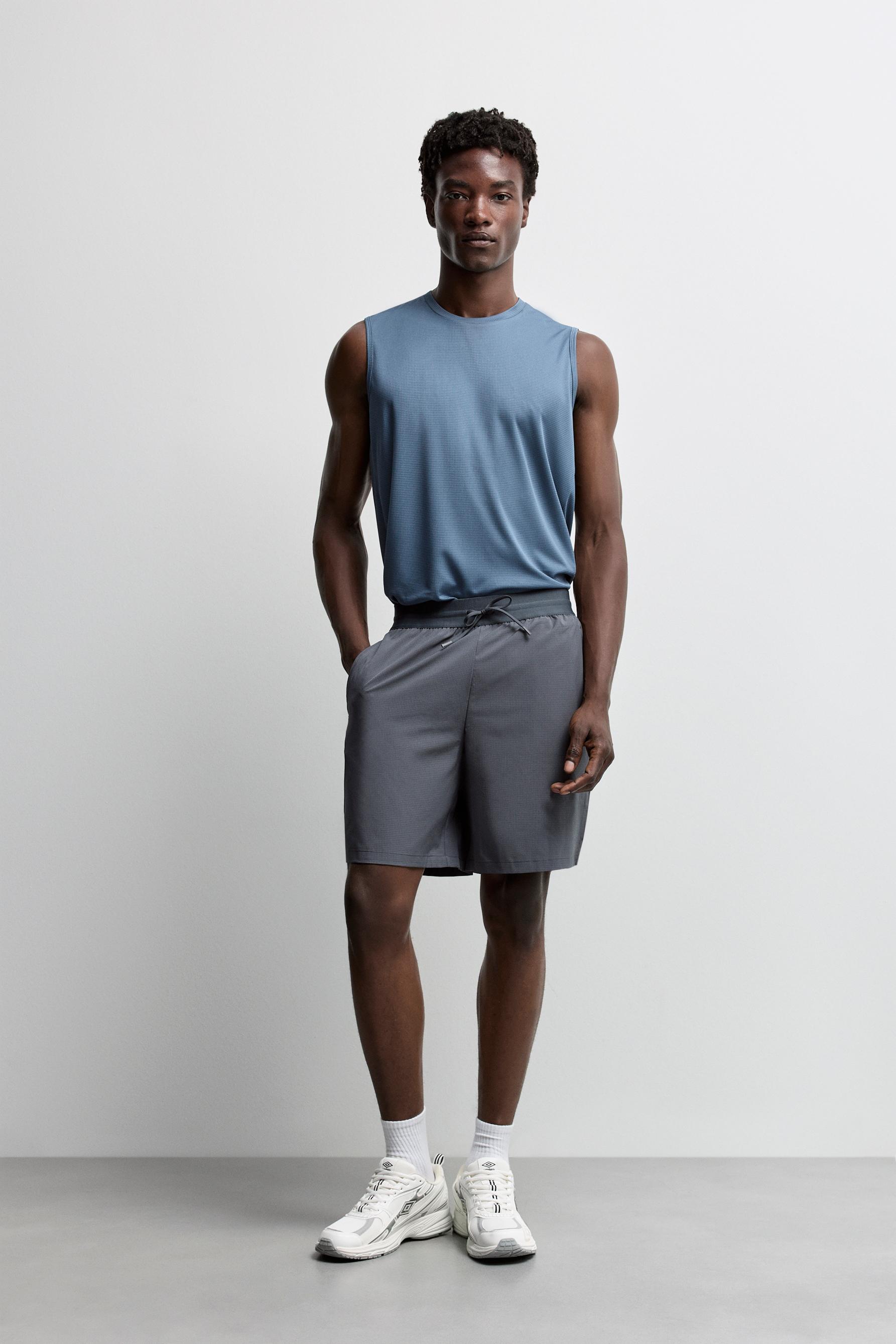 Bermuda sports shorts — STEEL BLUE