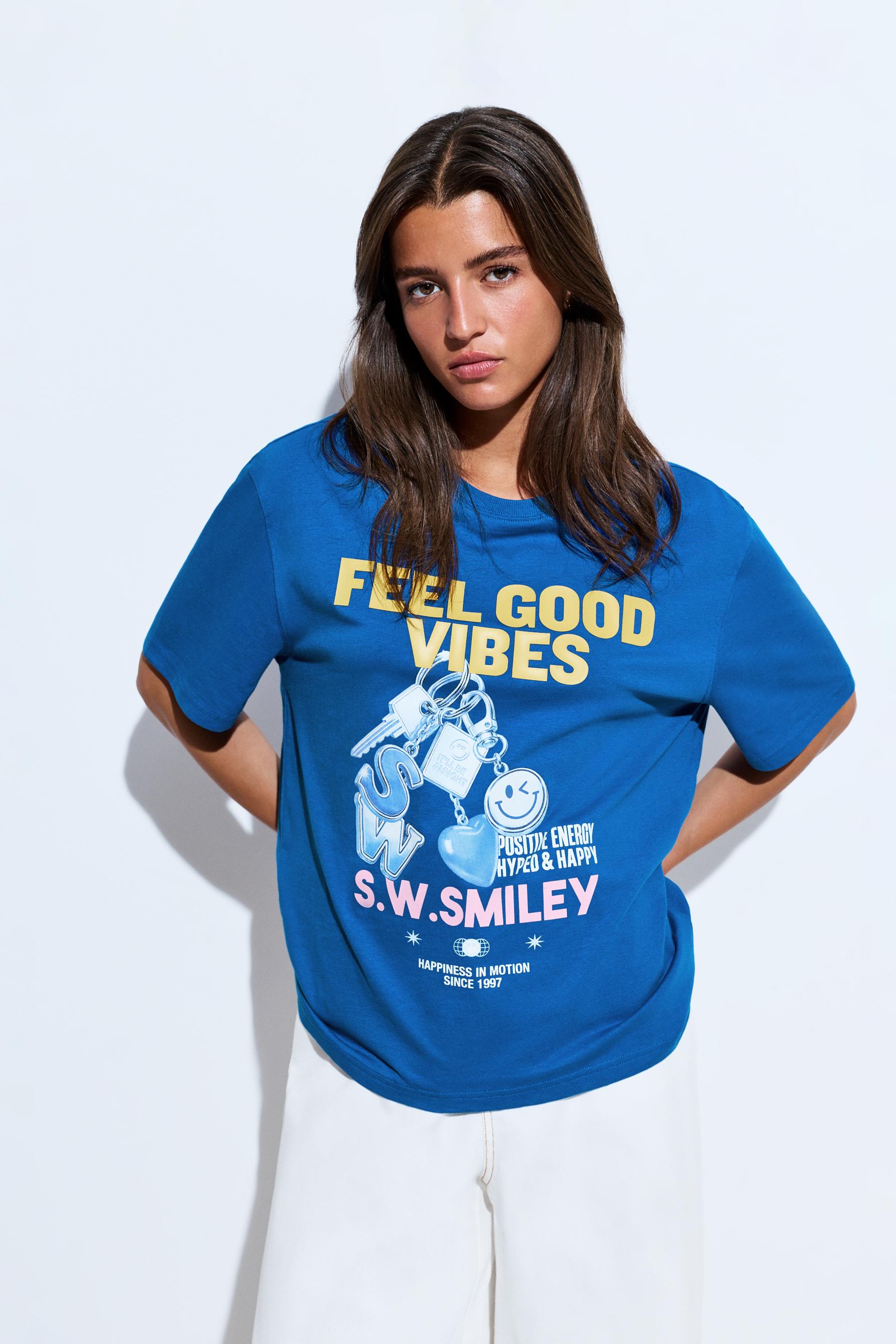 Smiley® T-shirt — BLUE