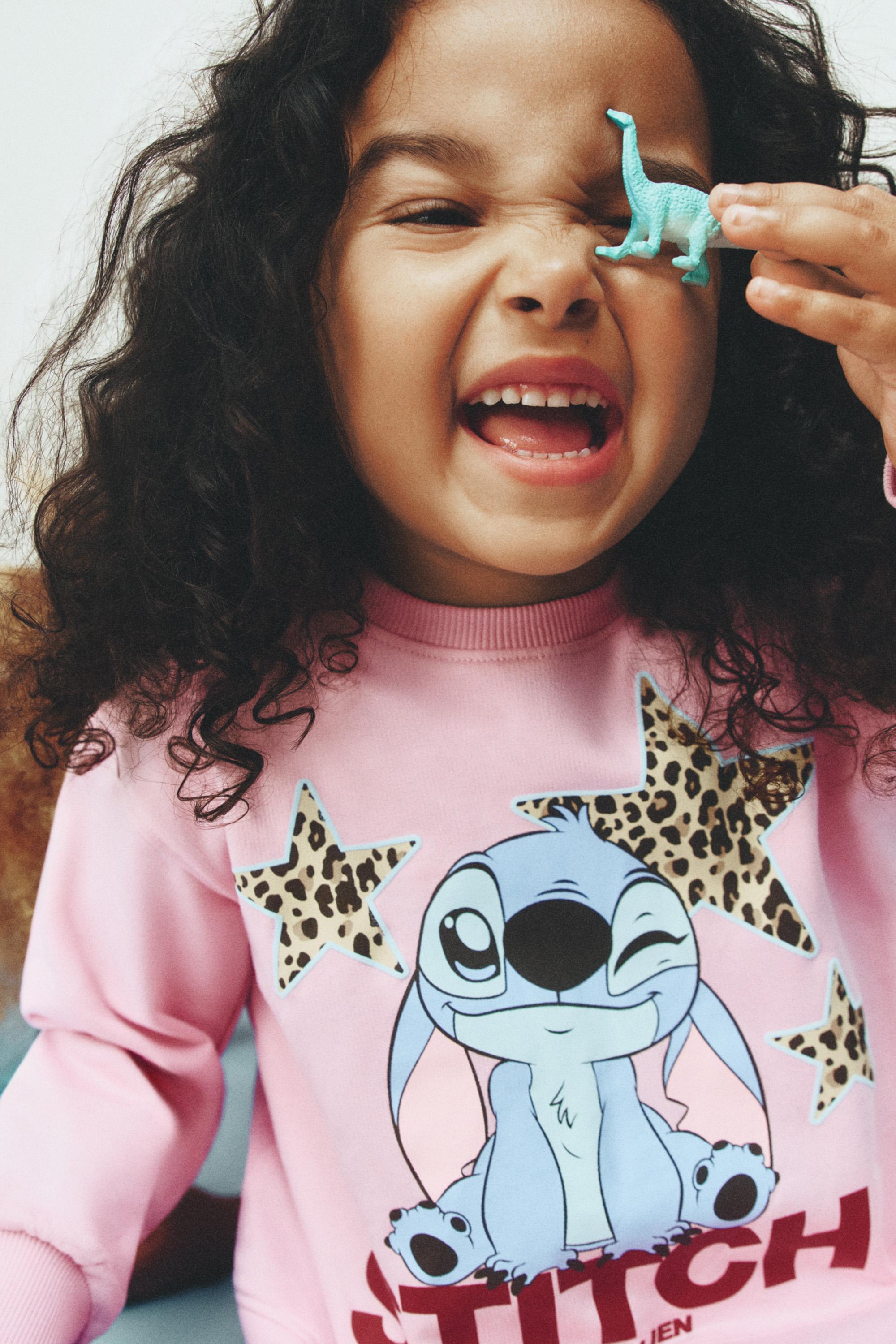 Stitch ©Disney ruffle sweatshirt and leggings co-ord — MEDIUM PINK
