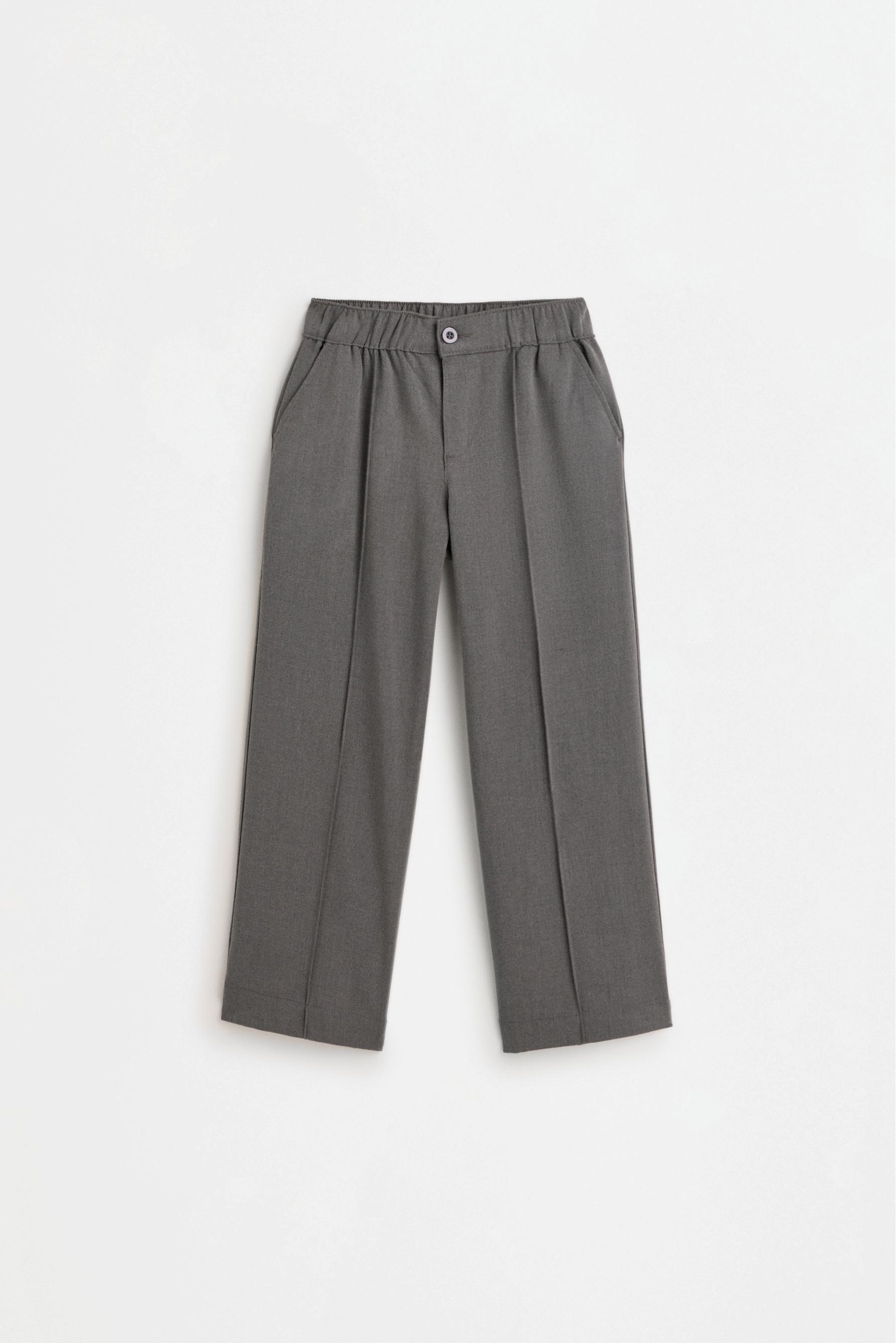 Pleated trousers — DARK GREY MARL