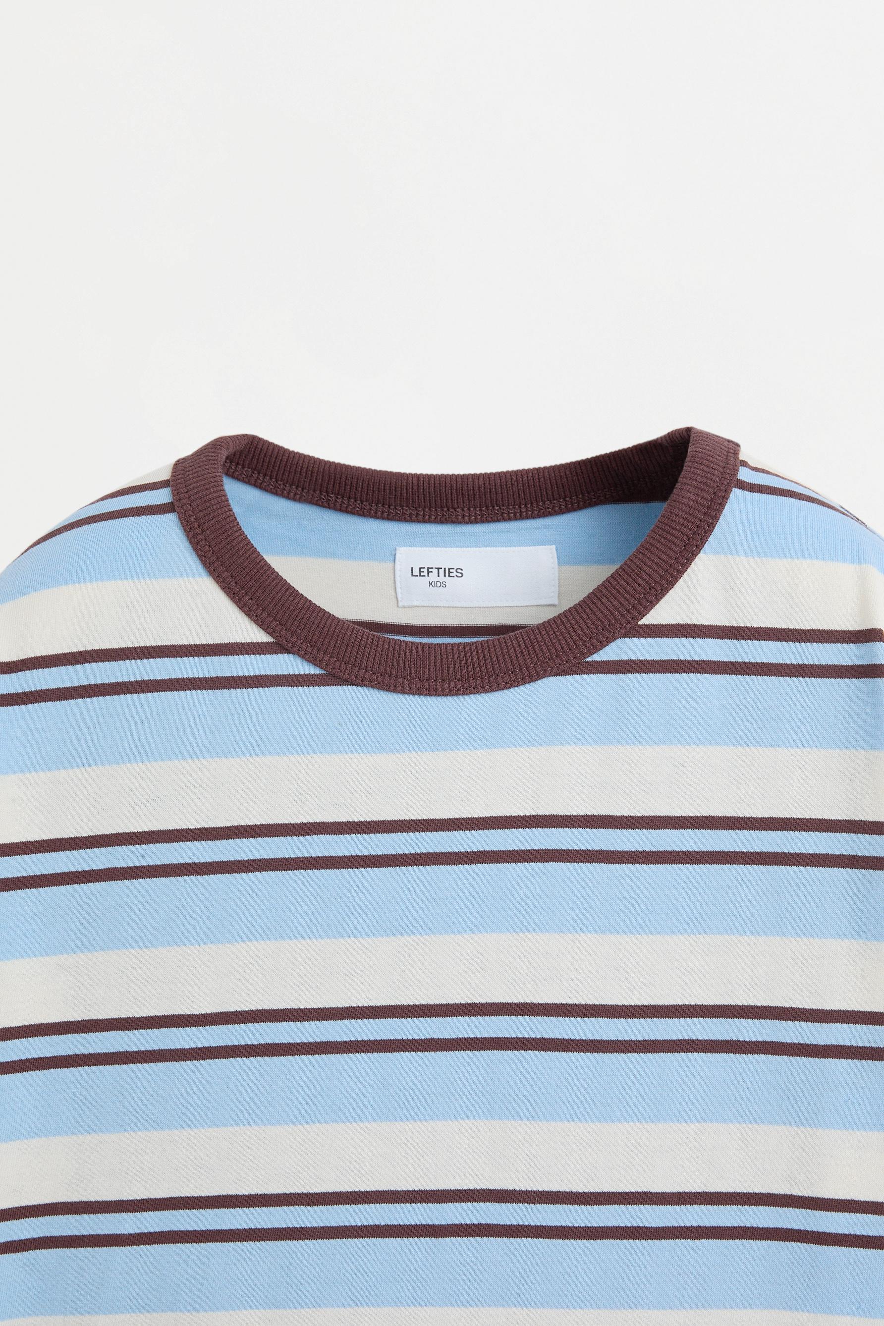 Kids | Green Striped T-shirt — CHOCOLATE