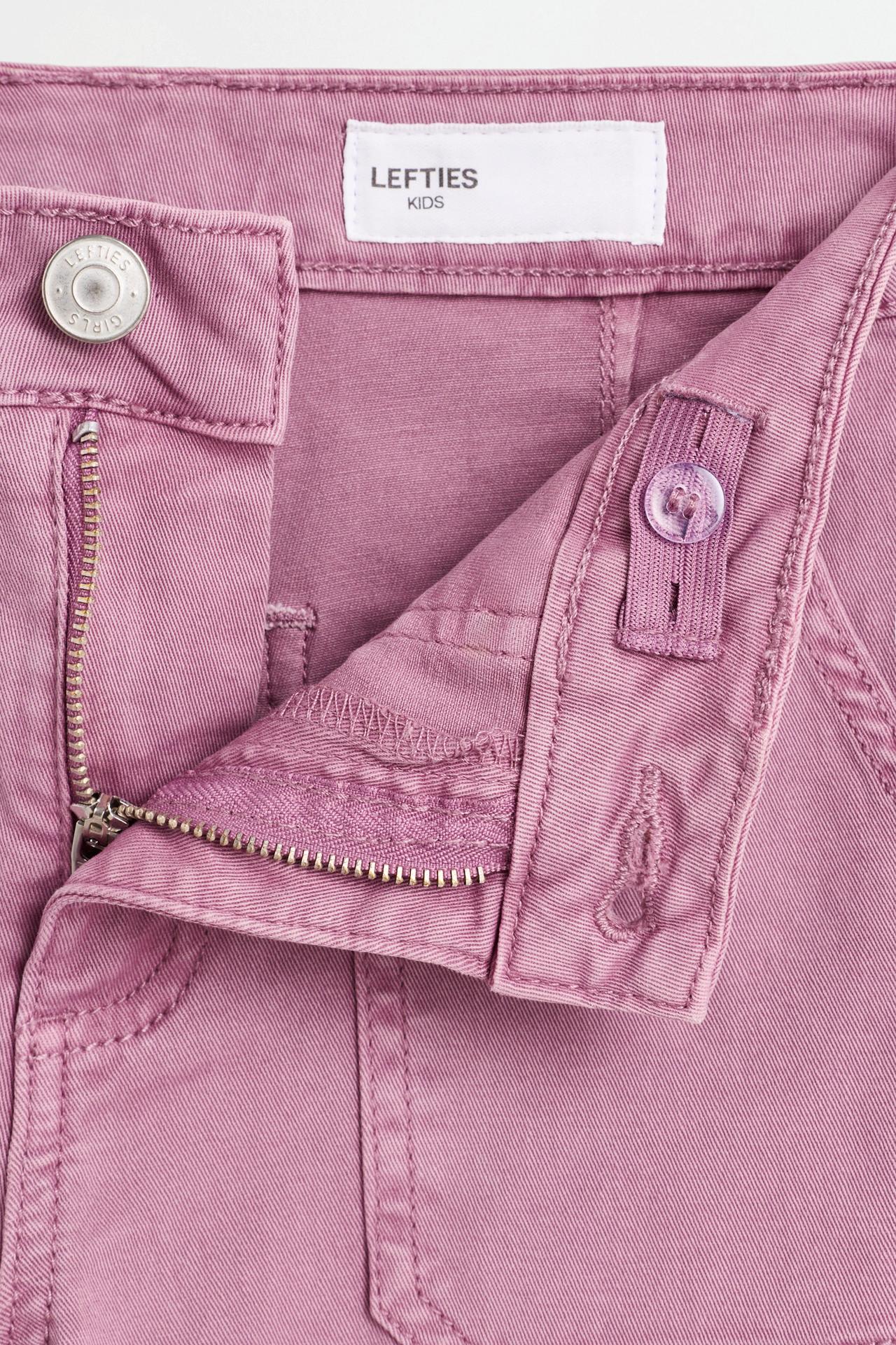 Straight twill trousers — PURPLE