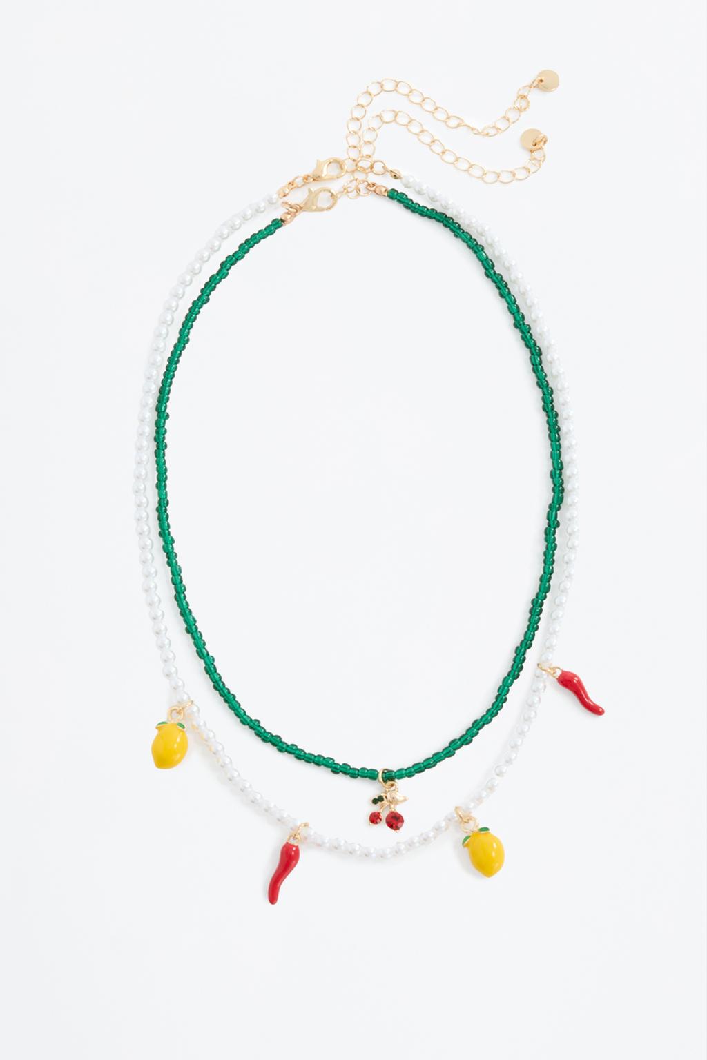 Collar múltiple abalorios y charms