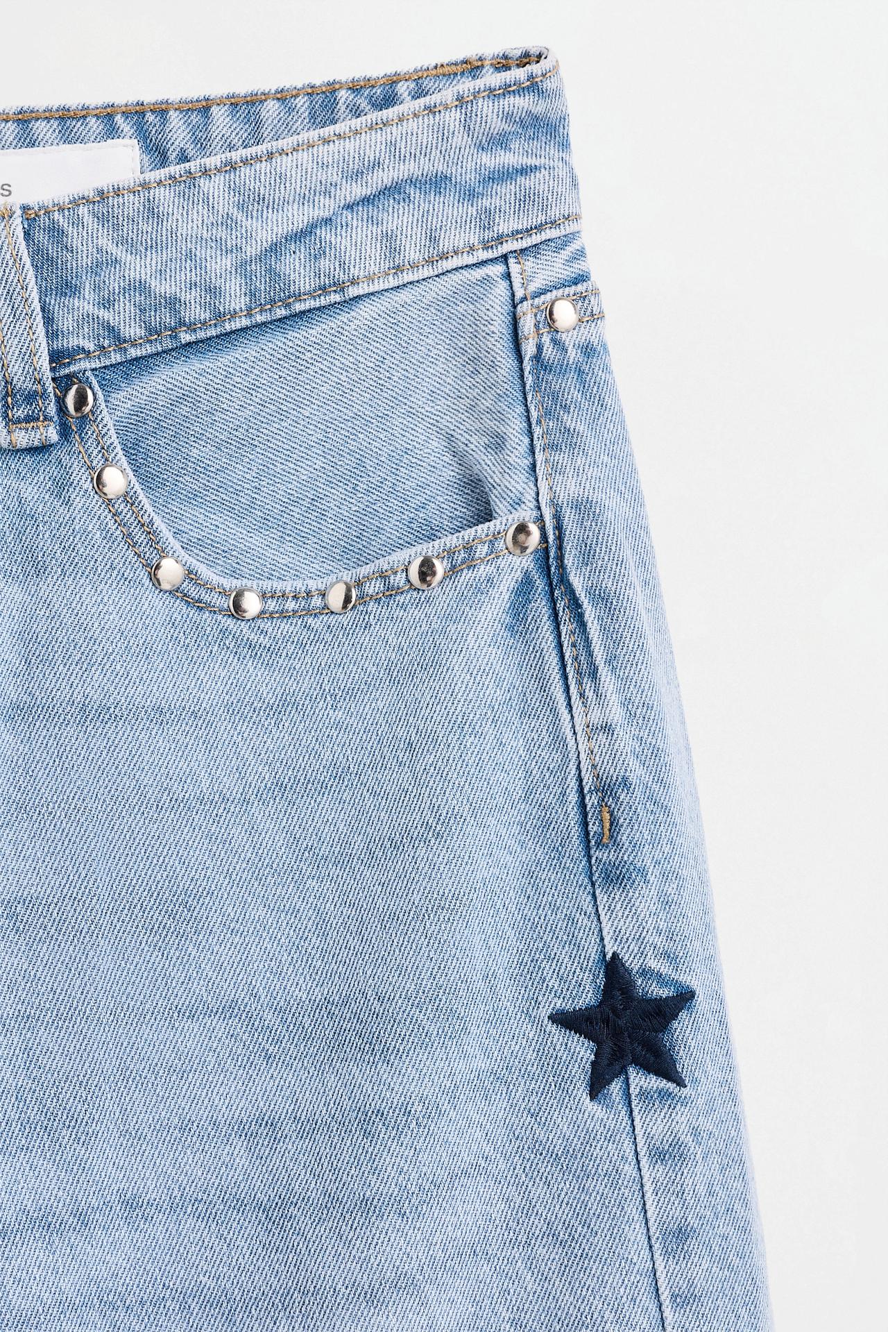 Baggy jeans with embroidered stars — INDIGO