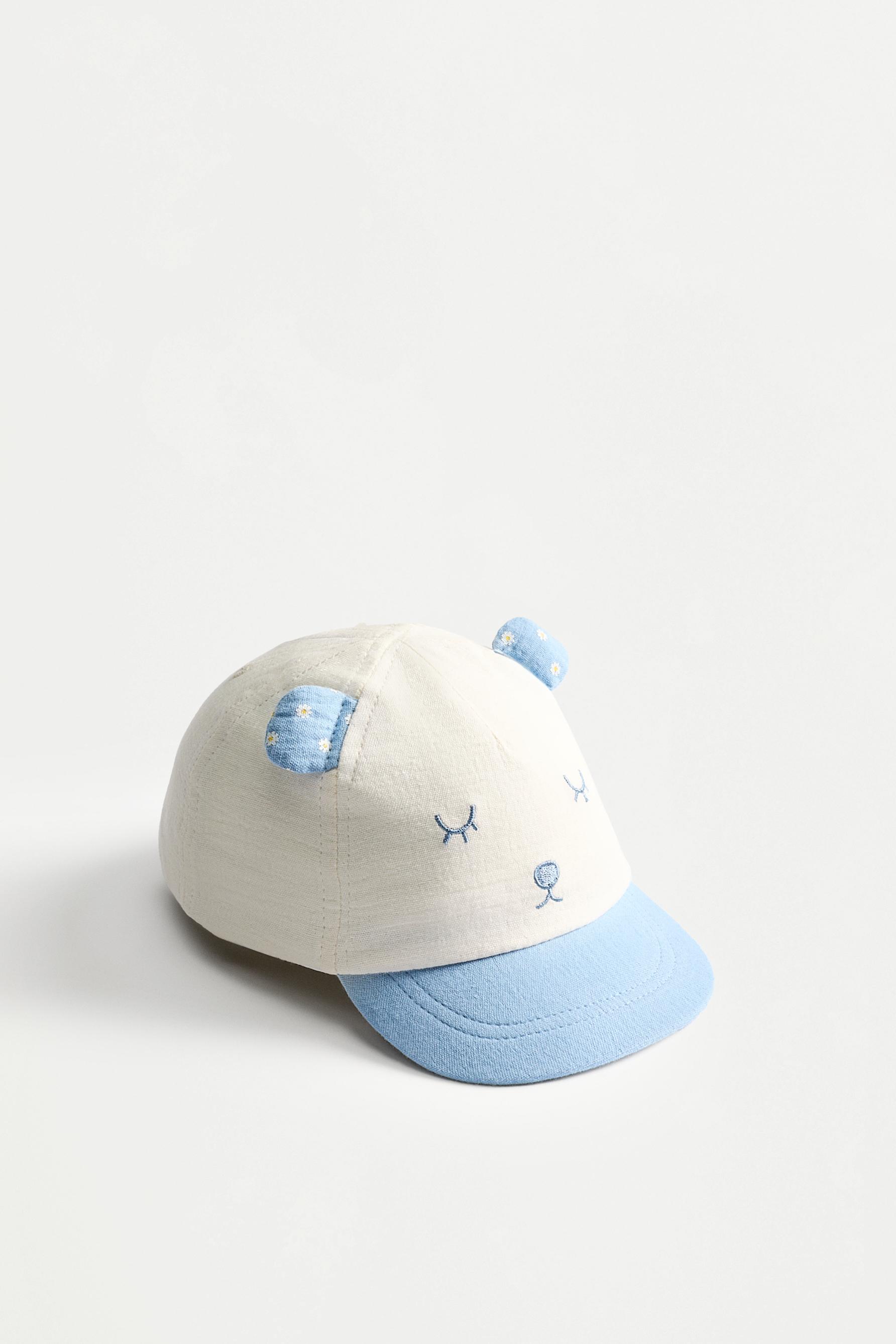 Bear cap — WHITE/SKY BLUE