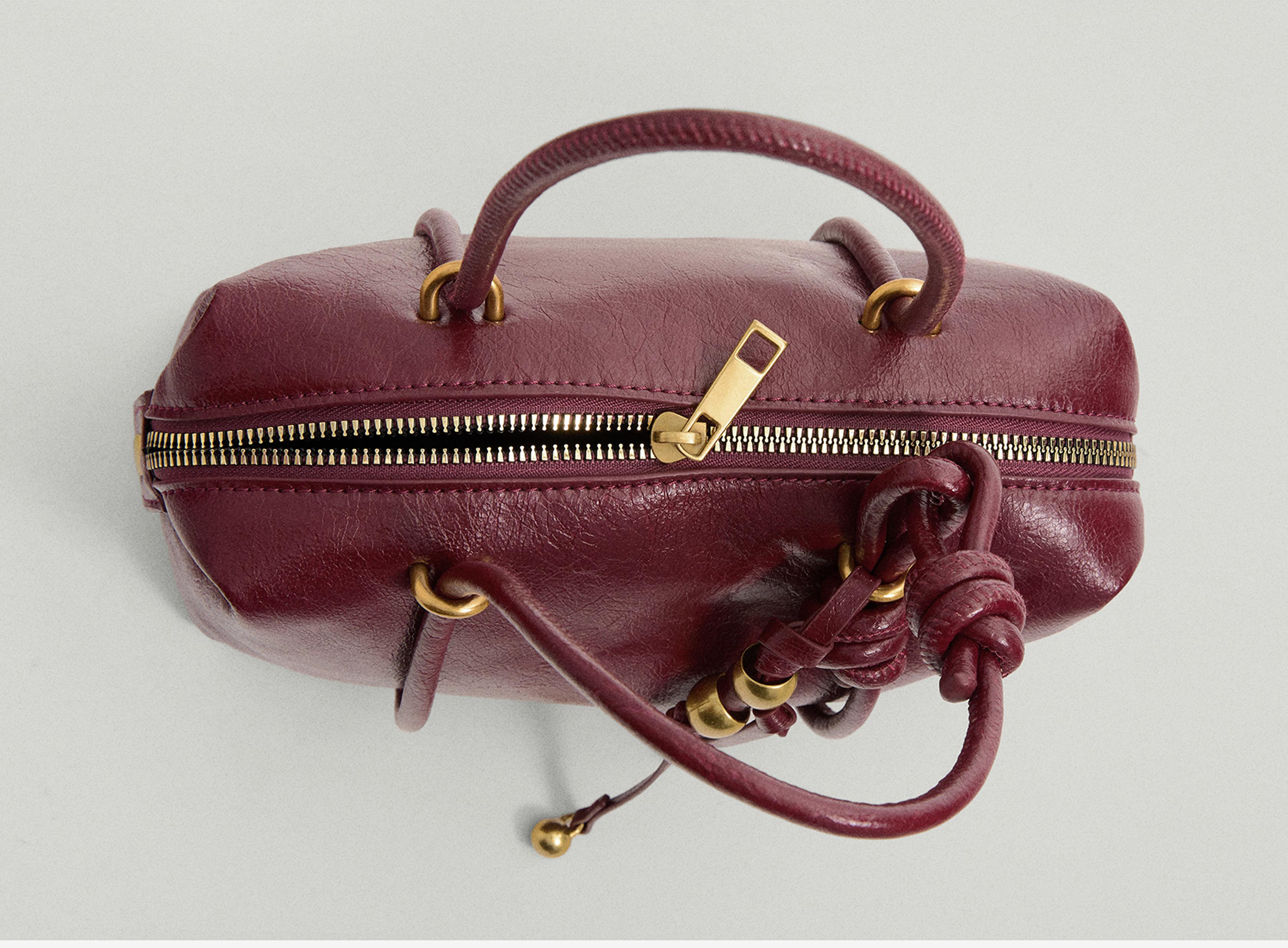 Mini bowling shoulder bag — BURGUNDY