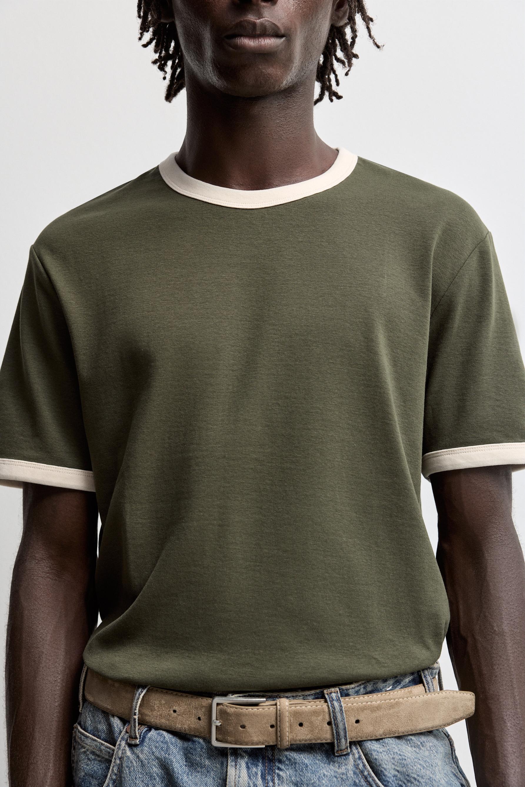 Contrast T-shirt — PALE GREEN