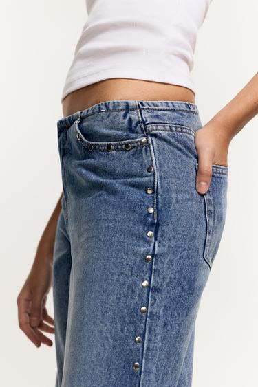 Wide-leg stud jeans — INDIGO 3