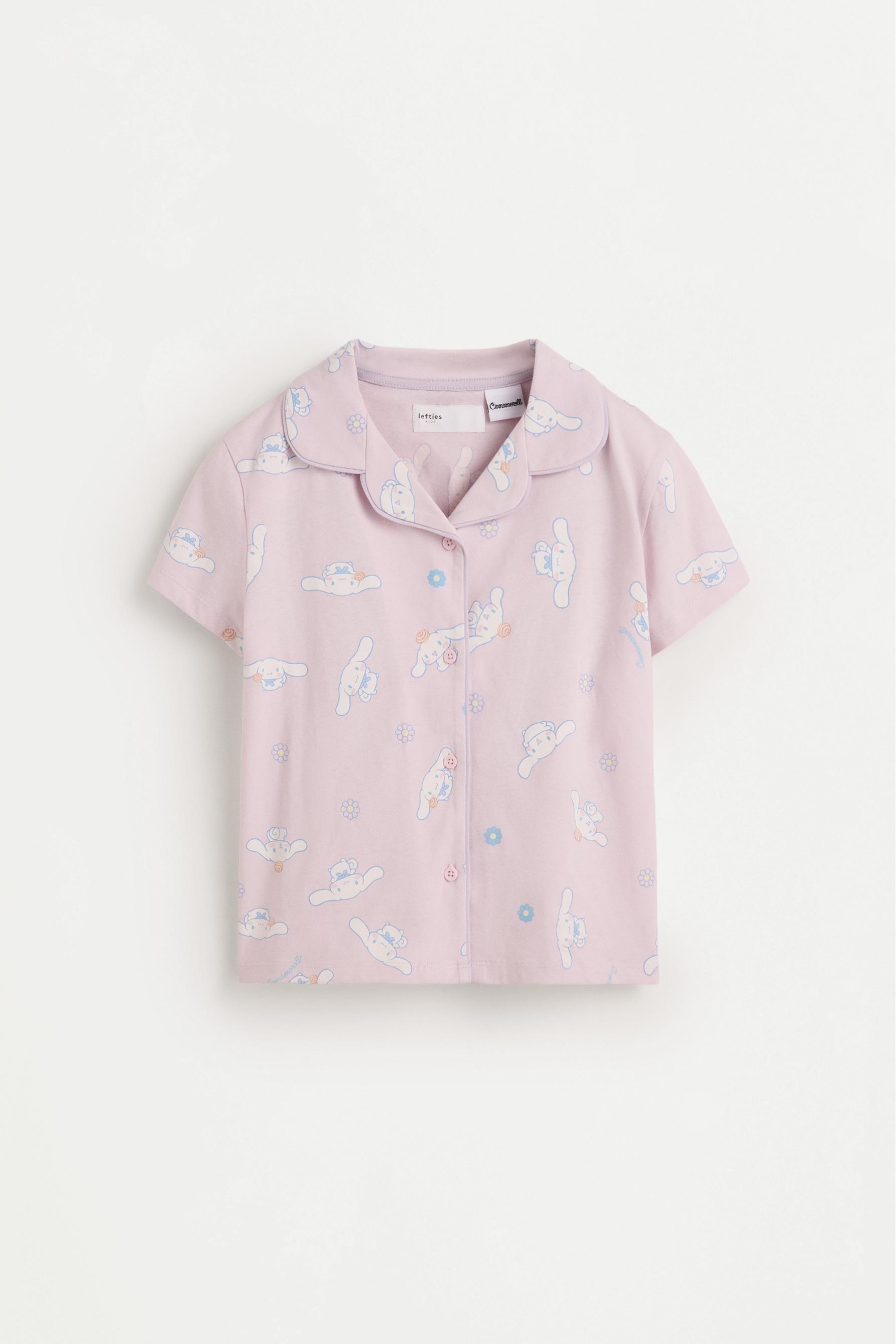 Cinnamoroll ©SANRIO button-down pyjamas with eye mask — PALE LILAC