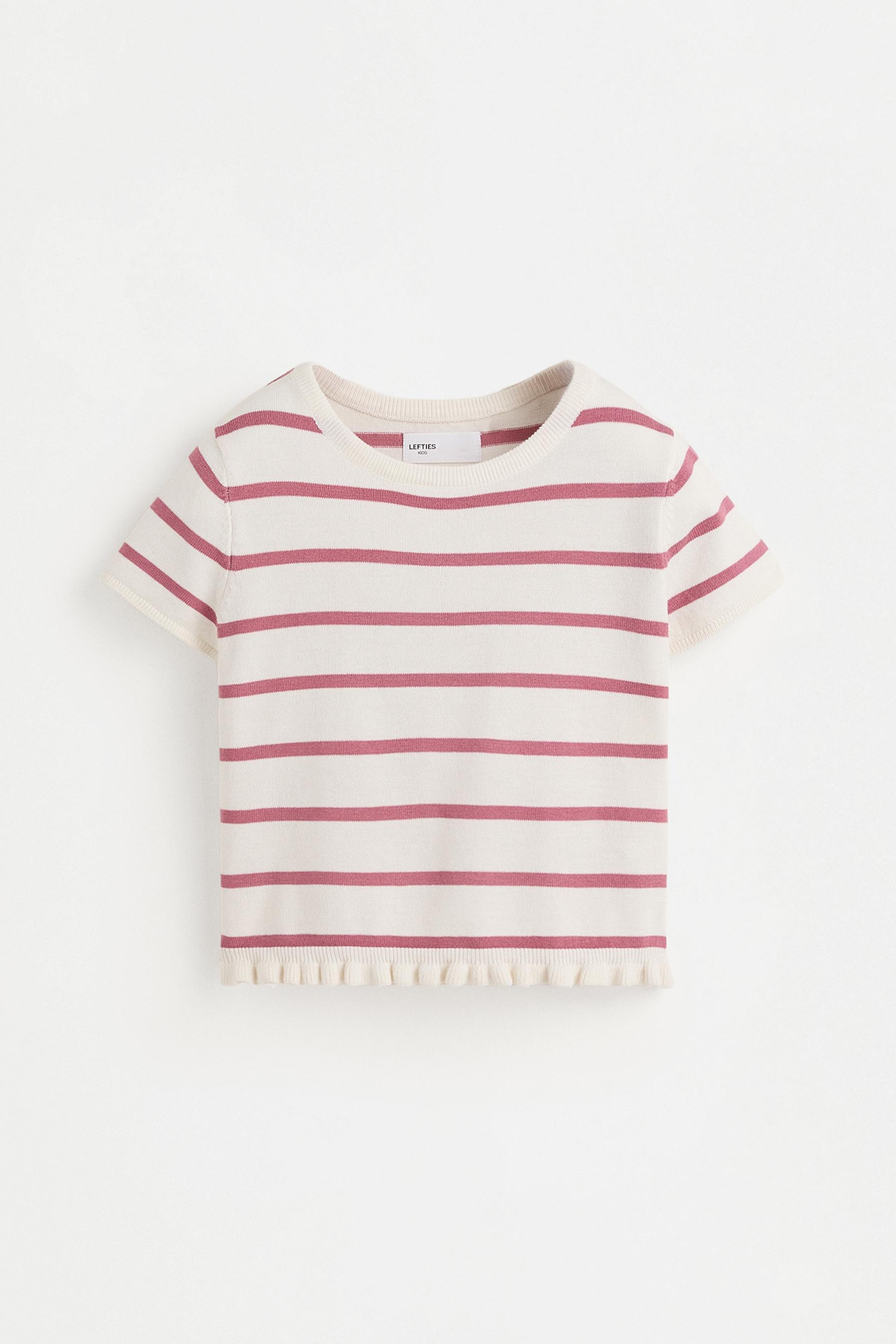 Ruffled hem top — PINK