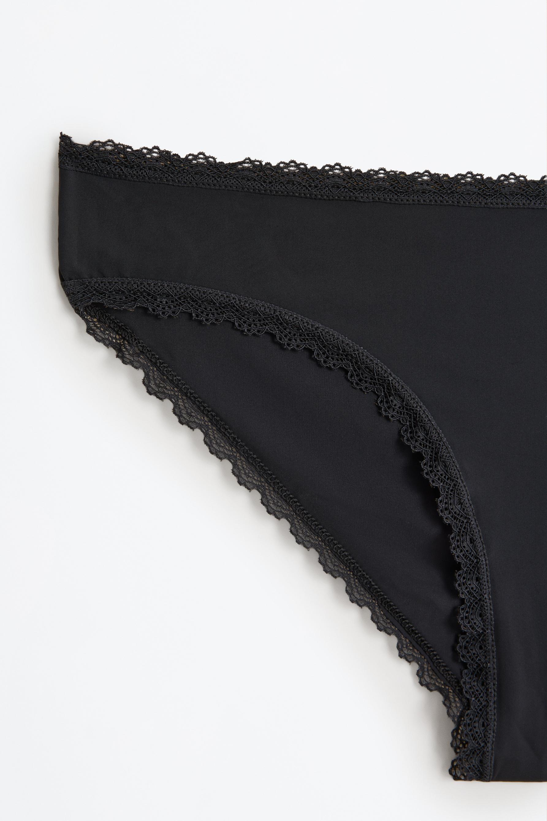Pack of 3 pairs of classic microfibre briefs — BLACK