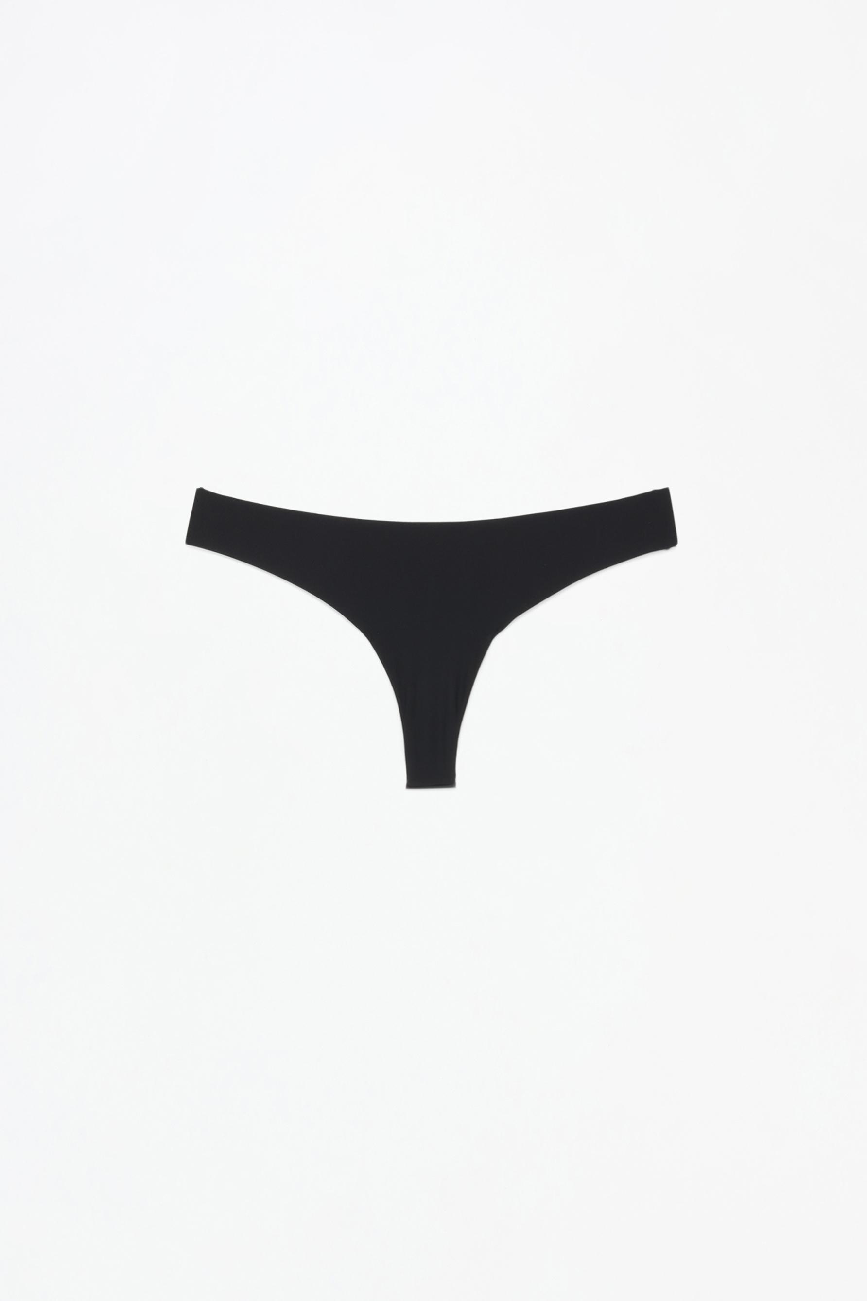 3-Pack of microfibre thongs — BLACK