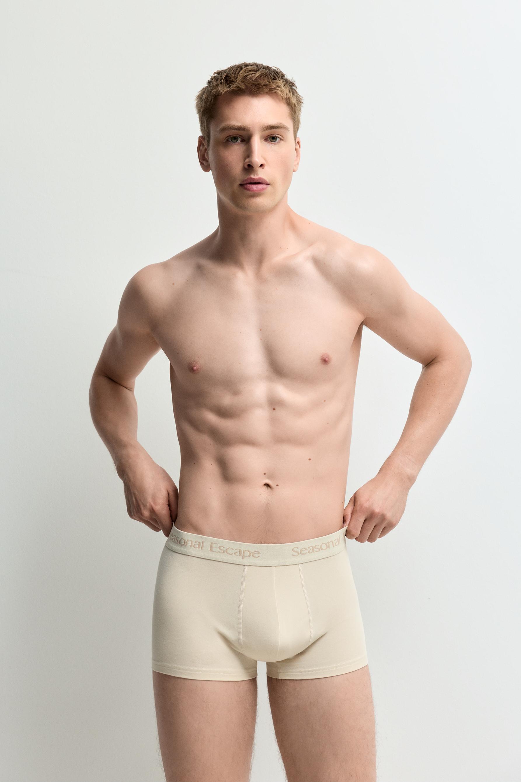 Slogan Boxer Briefs (5-Pack) — ECRU