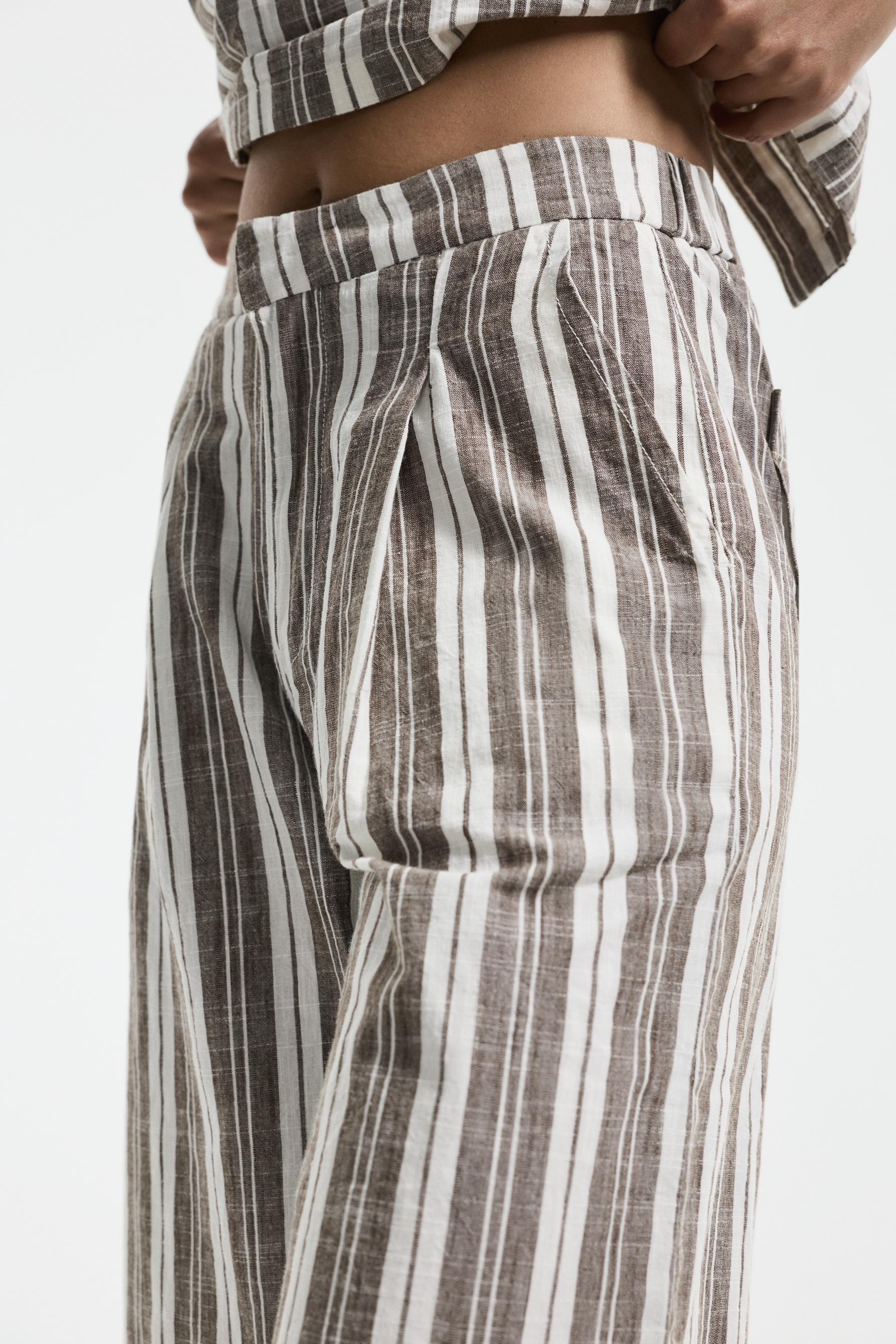 Culotte jeans — STRIPED