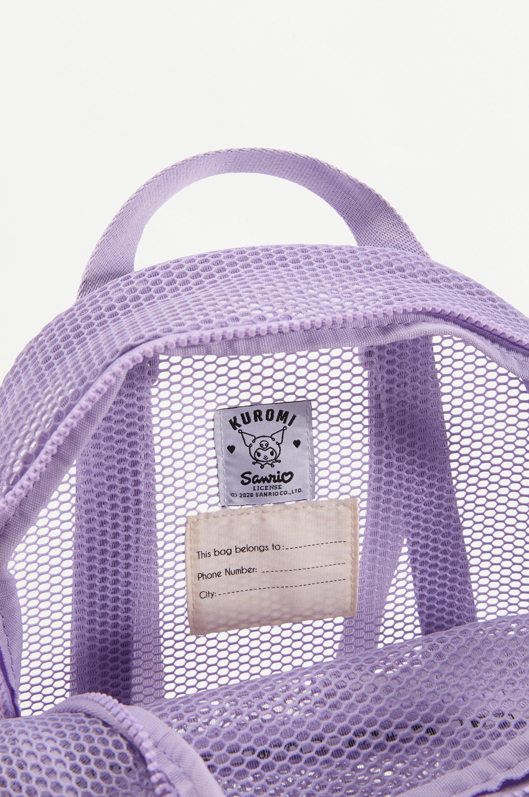 KUROMI ©SANRIO mesh backpack — MAUVE