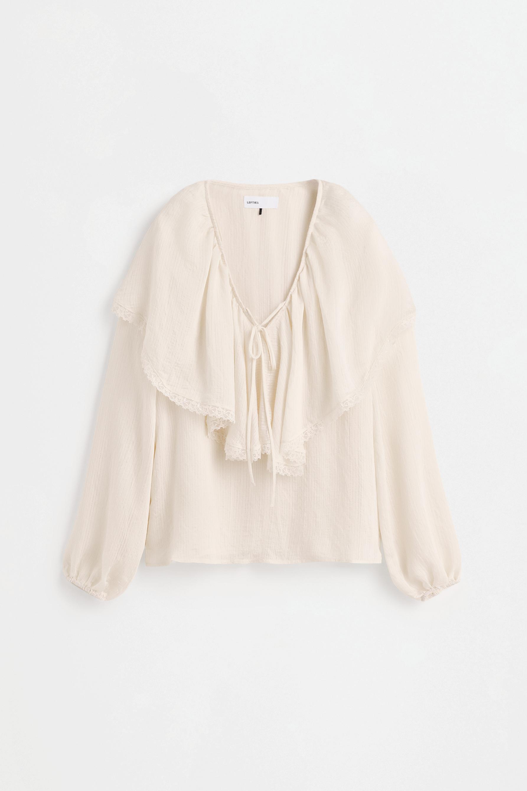 Ruffled blouse — ECRU