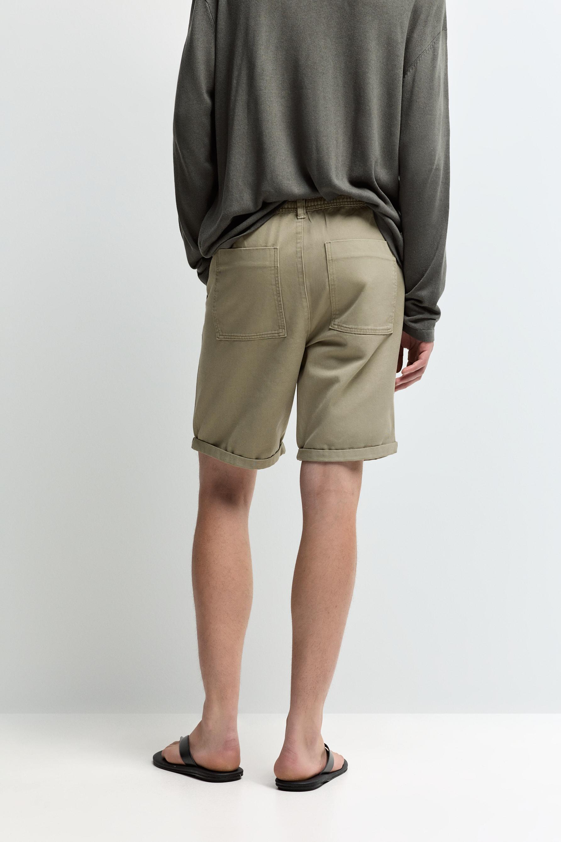 Slim fit Bermuda shorts — KHAKI