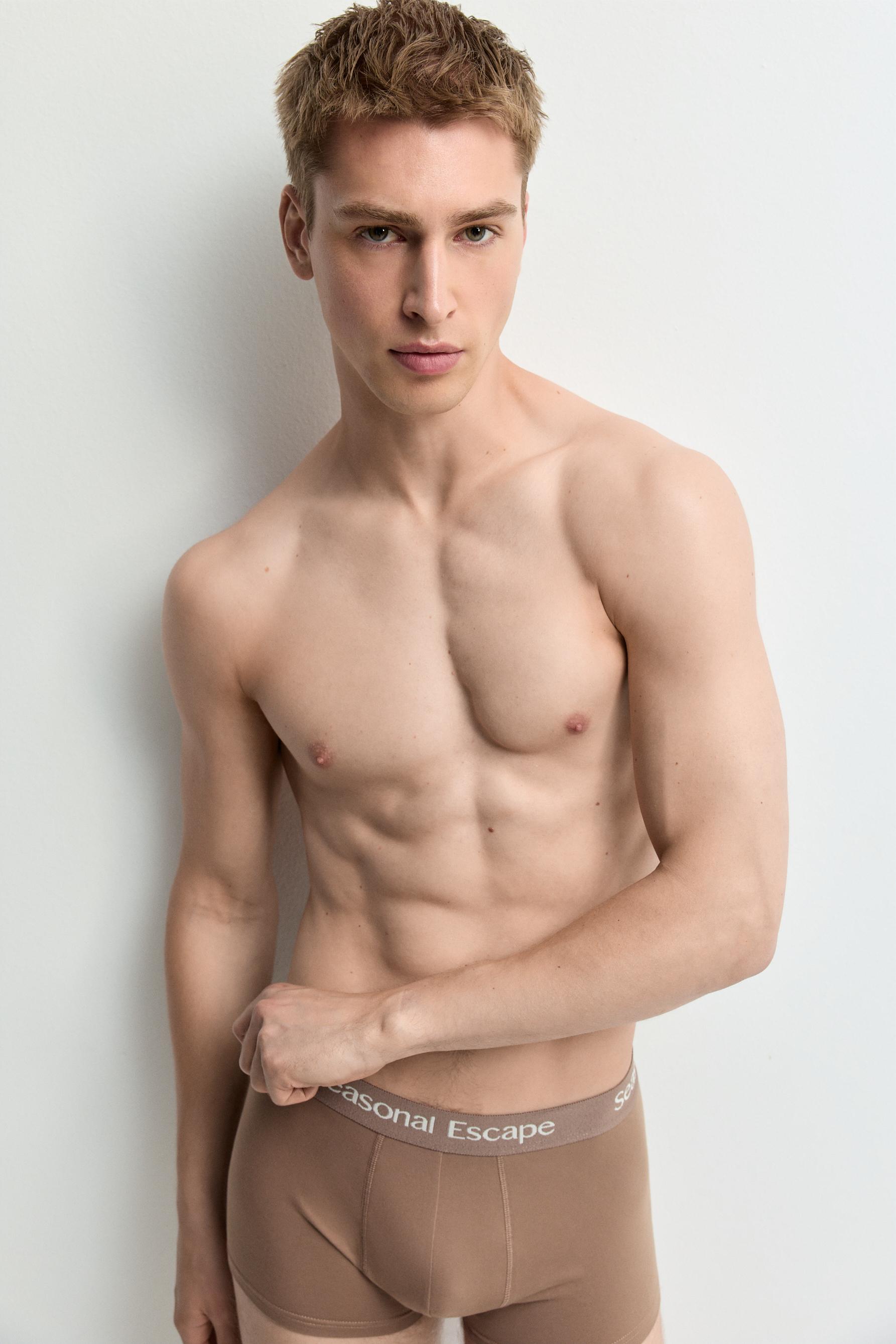 Slogan Boxer Briefs (5-Pack) — ECRU