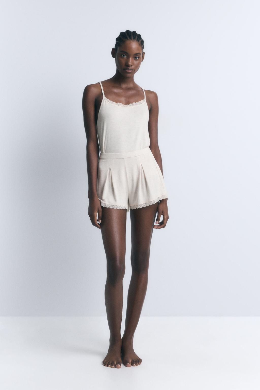 Short pigiama in pizzo